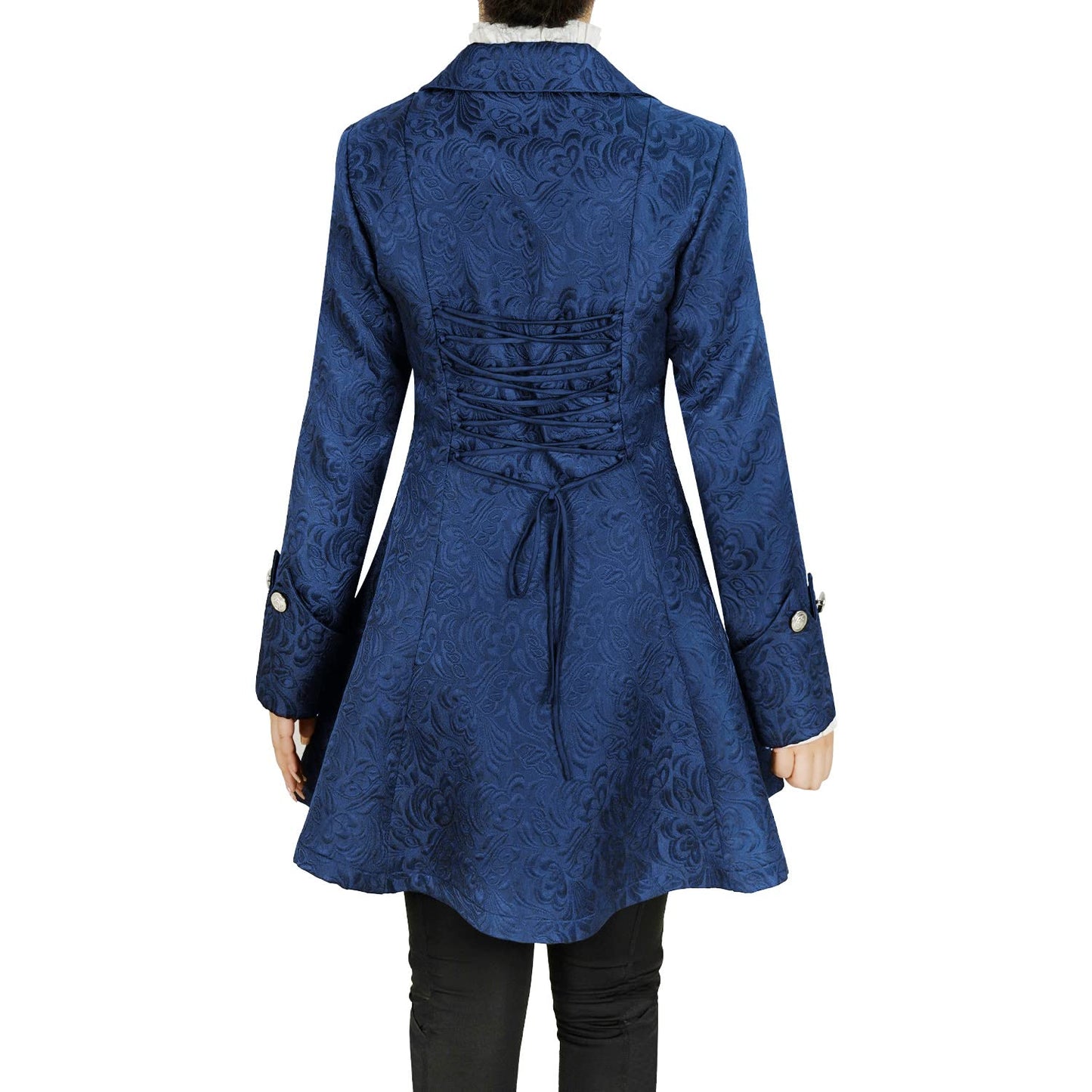 Women's Steampunk Pirate Jacket Medieval Gothic Tailcoat Victorian coat Costume(Z3007BU,S)