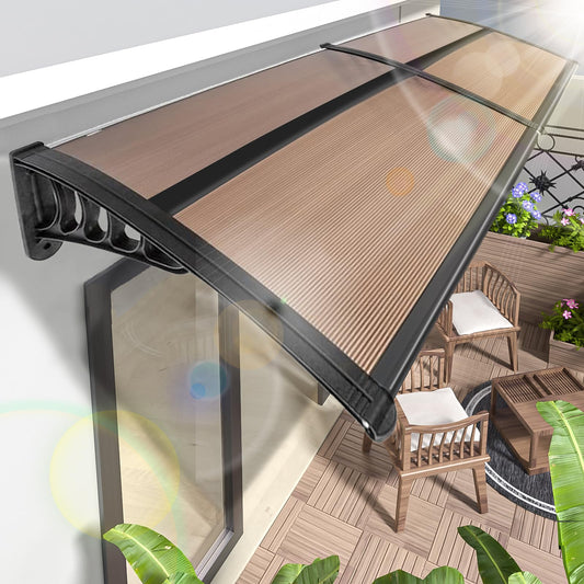 40"x48" Window Awning Door Canopy for Patio, Easy to Install Door Awnings for Entrances, Porches, and Courtyards, Exterior Rain and Snow Protection with Aluminum Bar