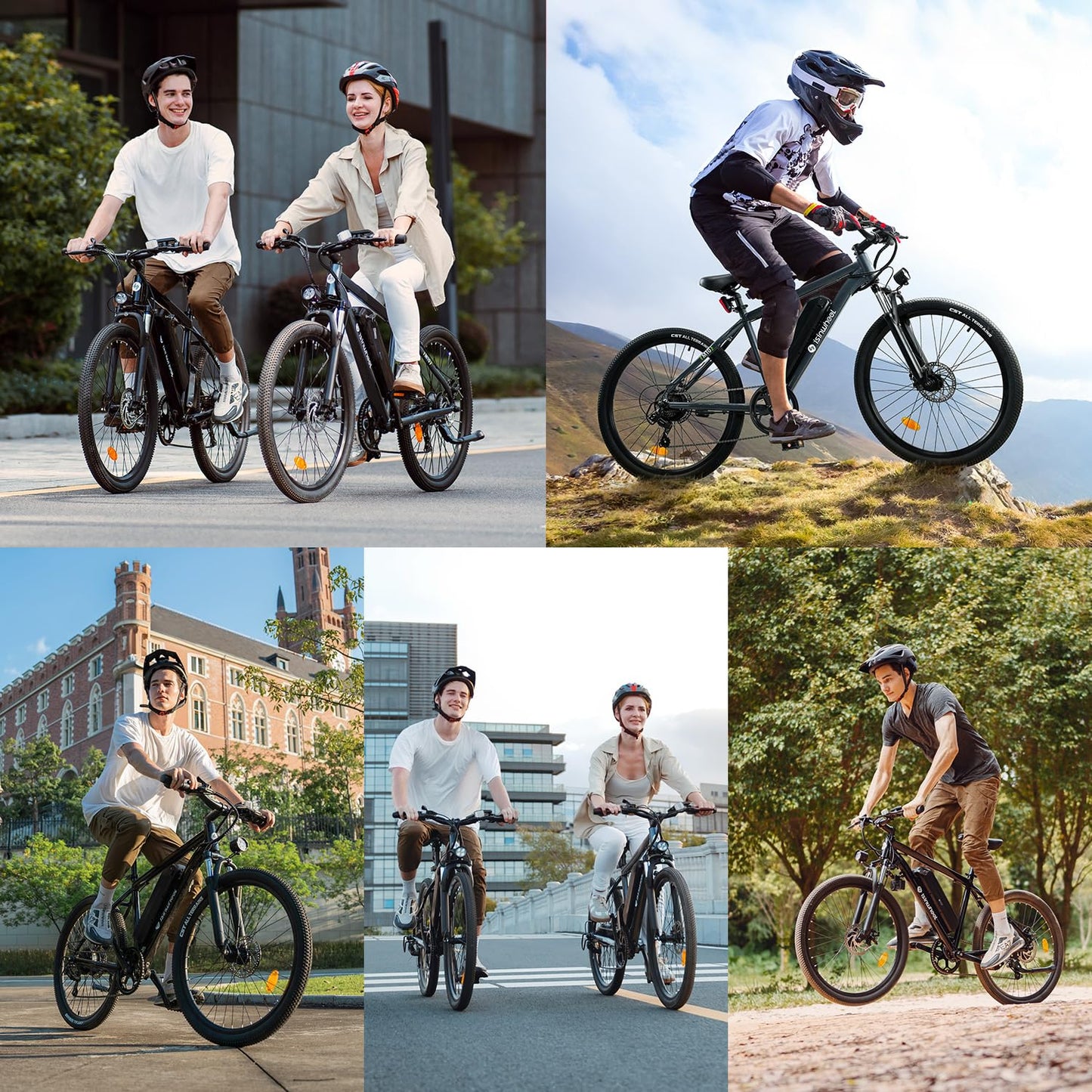 isinwheel M10 Electric Bike Adult 500W, 26" Commuting Electric Mountain Bike 20MPH Max Range 55+ Miles, Removable Battery, Professional 35-Speed, Front Fork Suspension Lightweight Electric Bicycle