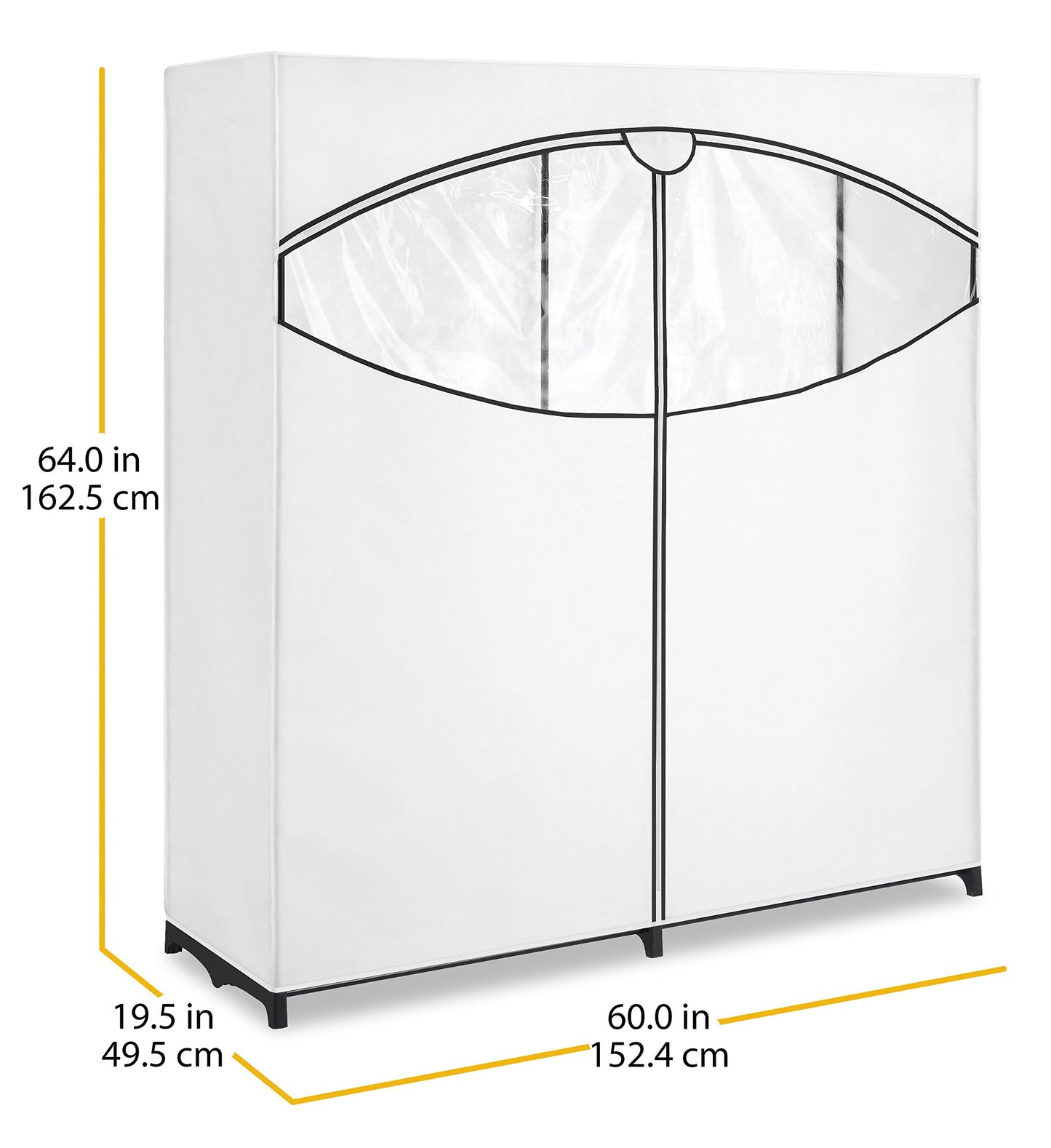 Whitmor Extra-Wide Clothes Closet, 60” with, White Cover