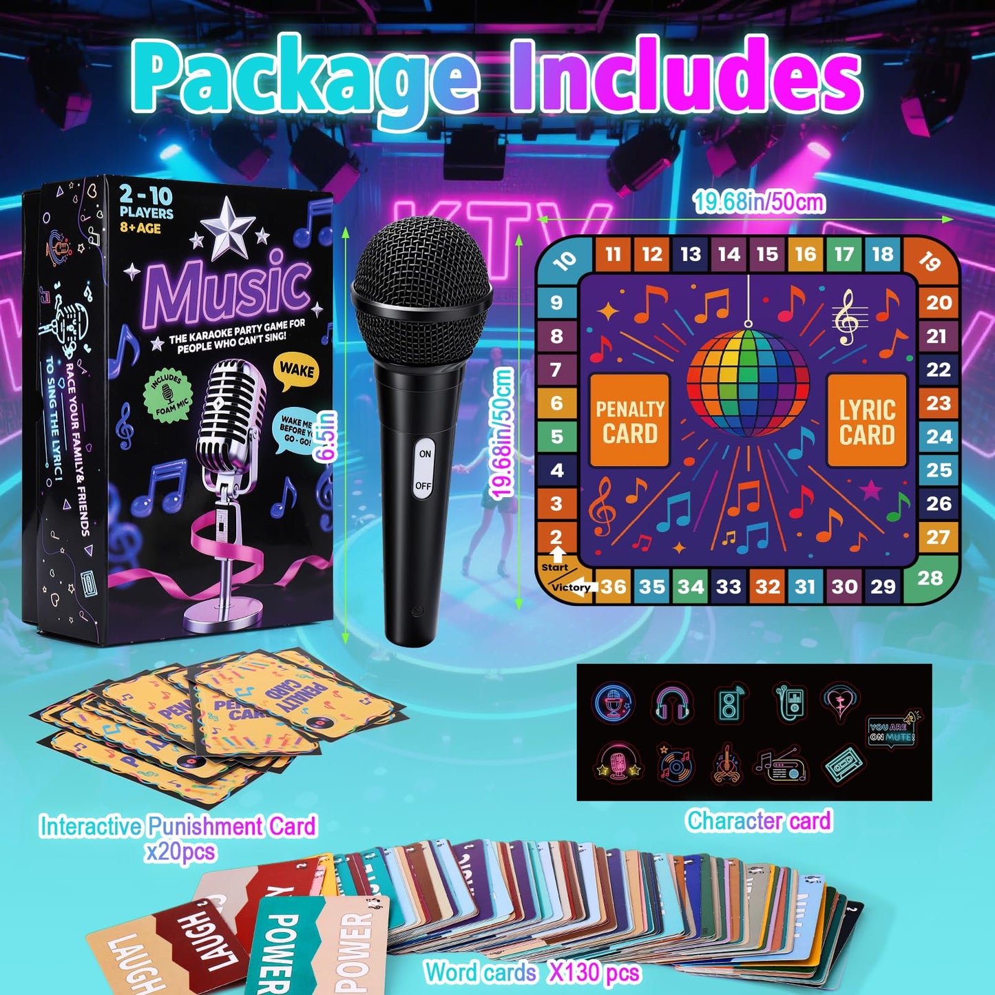 Vodolo New Music Game 2025 for 2-10 Player,Fun Song Singing Game Adult Party Games with 260 Lyrics (130 Cards) and 20 Blank Card,Finish The Lyrics Music Grab Card Board Games Gift for Family Night