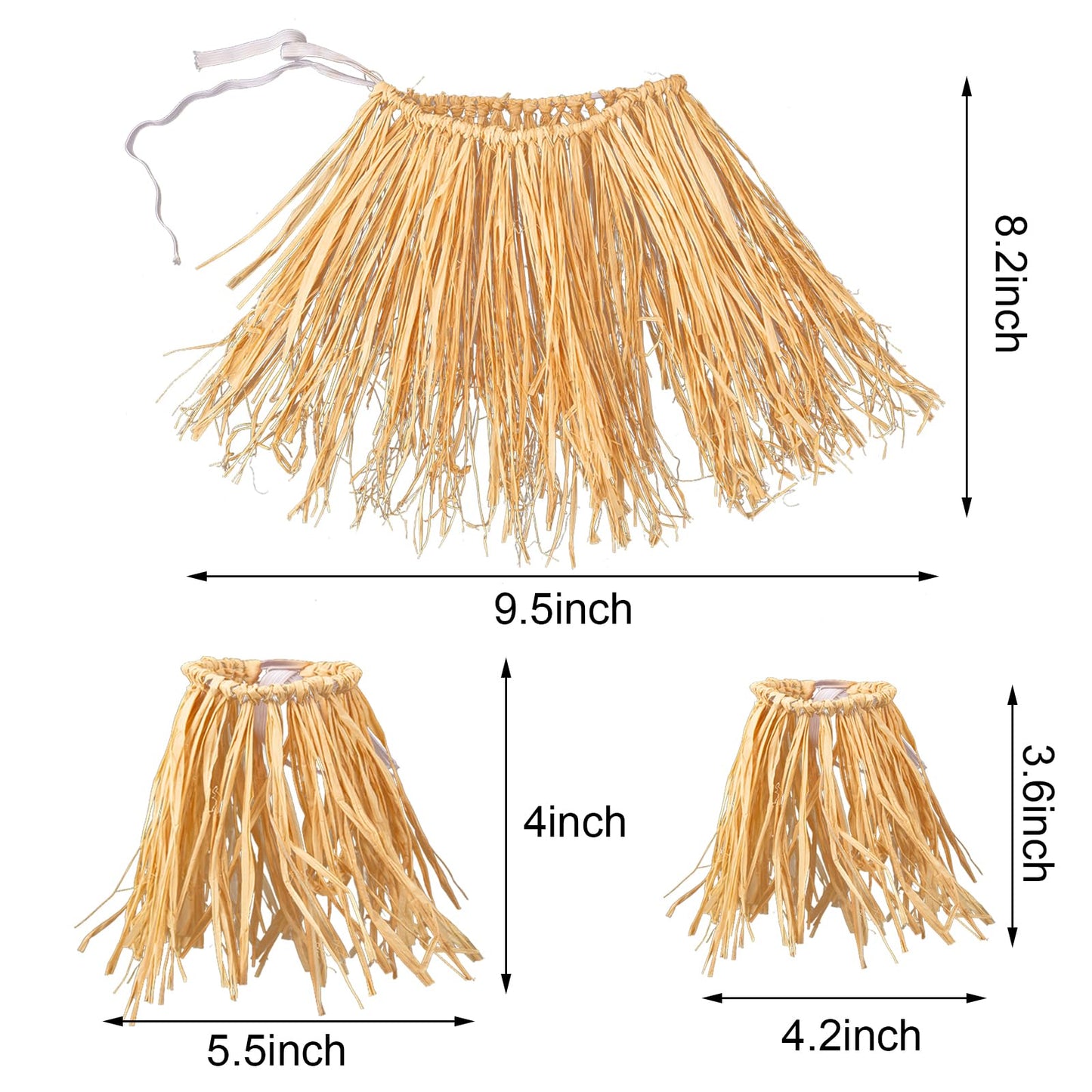 welezhu 5 Pieces Scarecrow Costume Set Include Raffia Scarecrow Straw Kit Scarecrow Hat for Halloween Harvest Party Accessory