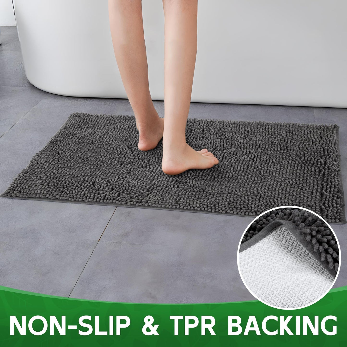100pointONE Dog Door Mat Indoor Entrance, 72" x 36" Absorbent Quick-Drying Mud Mat for Dogs, Non-Slip Door Rugs for Entryway Indoor Washable, Soft Chenille Dog Mat for Muddy Paws