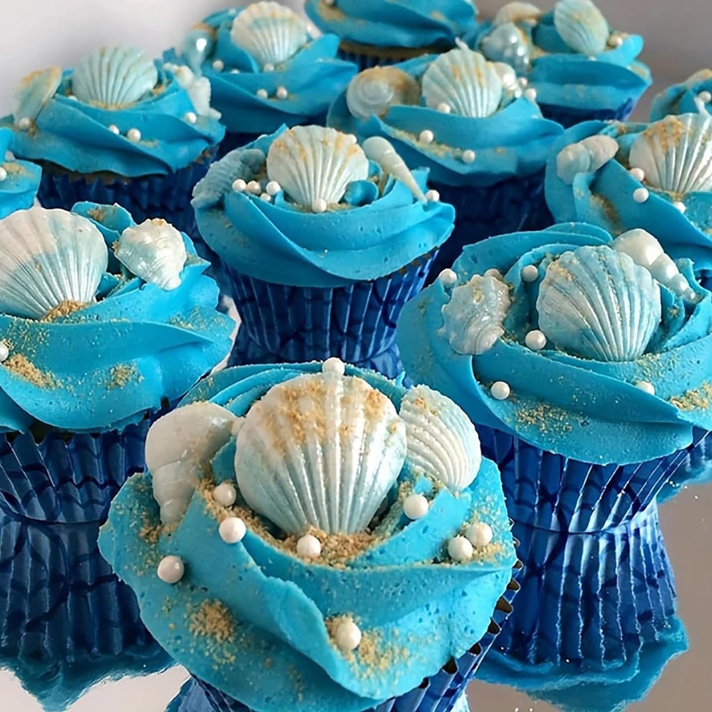3Pcs Seashell Chocolate Silicone Molds, Ocean Themed Cake Baking Molds for Chocolate Candy Fondant Cupcake Cookie Dessert DIY Cake Decoration Suppies