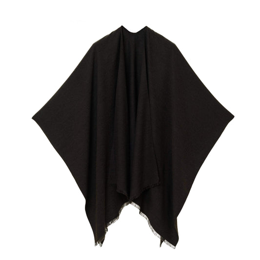 Women's Shawl Wrap Poncho Ruana Cape Cardigan Sweater Open Front for Travel Flight Cruises (PC03-11)