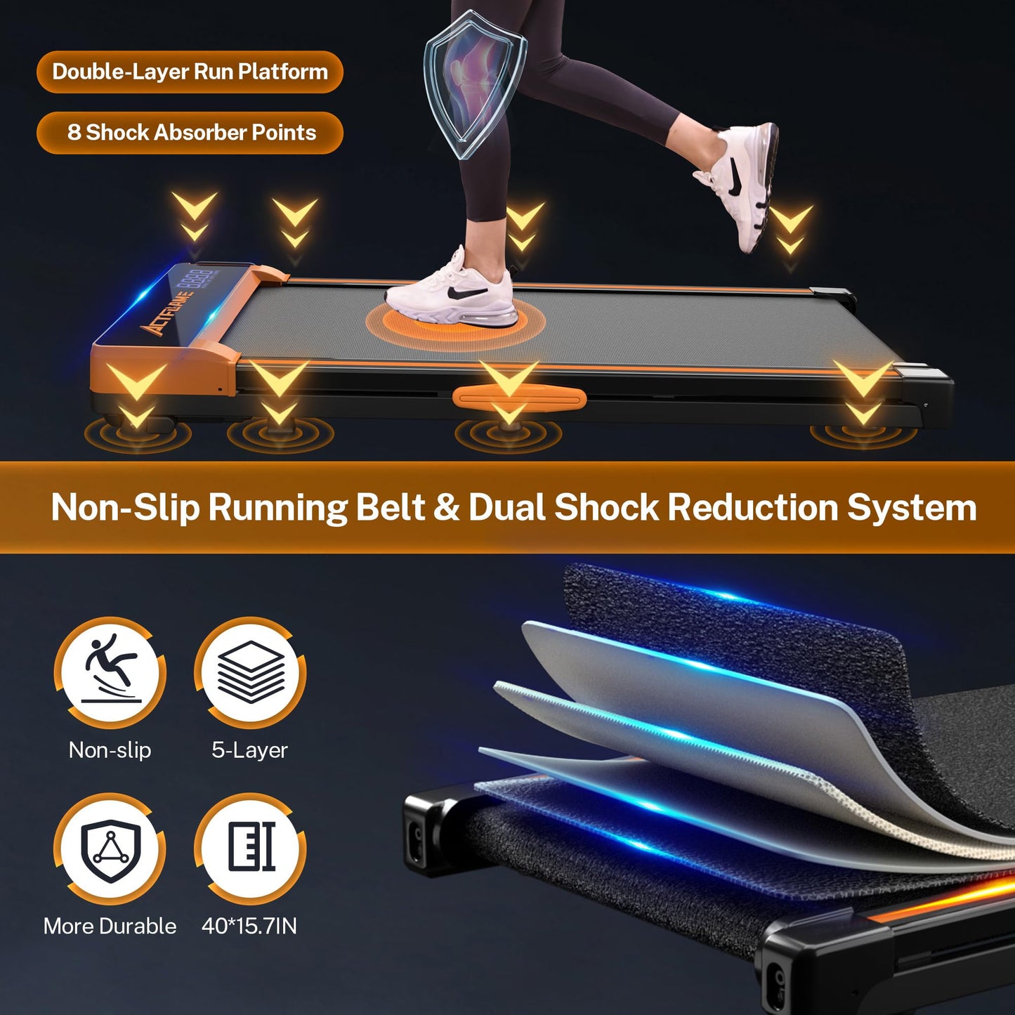 Walking Pad with Incline, Under Desk Portable Foldable Treadmill for Home Office, Walking Pad 4 in 1 for Walking Running, 2.5HP Compact Small Treadmill with Remote Control