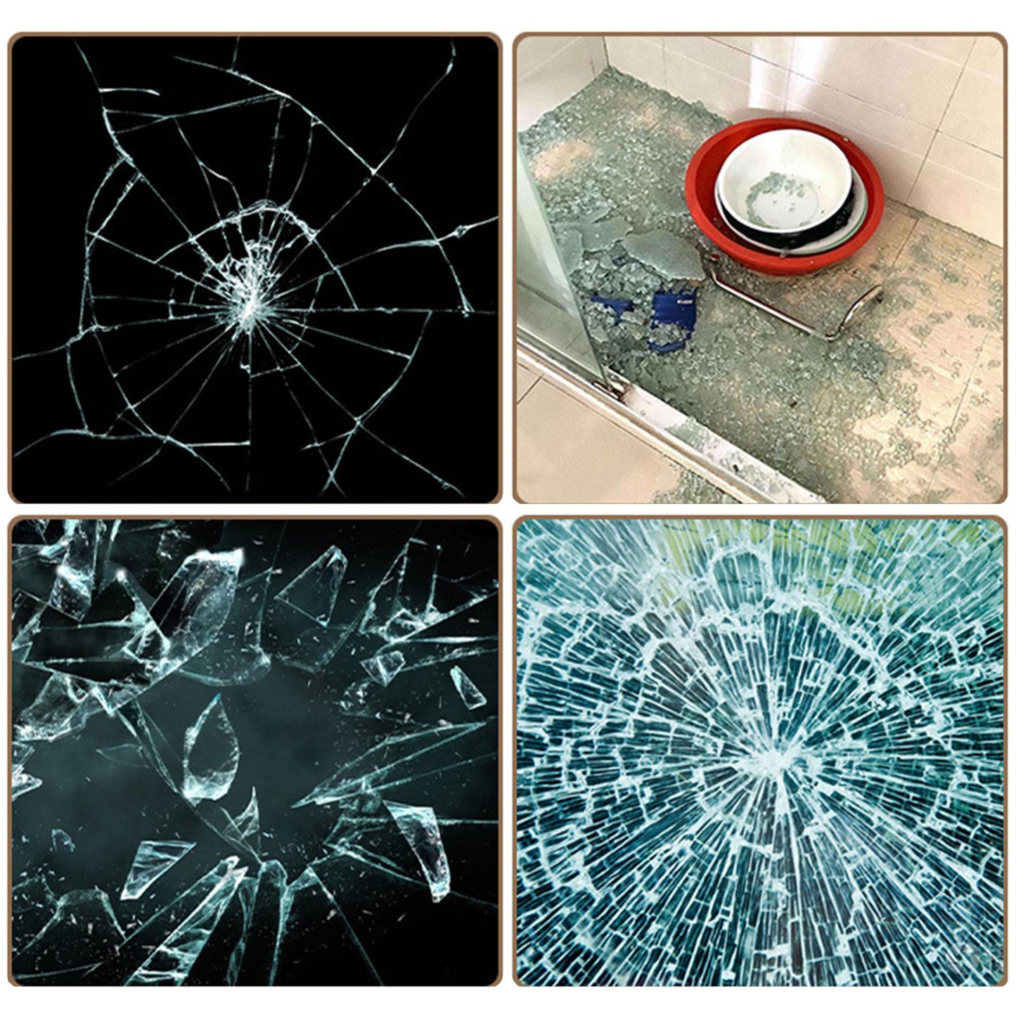 4Mil Clear Window Security Film, Shatterproof Film, Transparent Self-Adhesive Window Safety Film, Anti Shatter Tempered Glass Film for Home and Office Protective