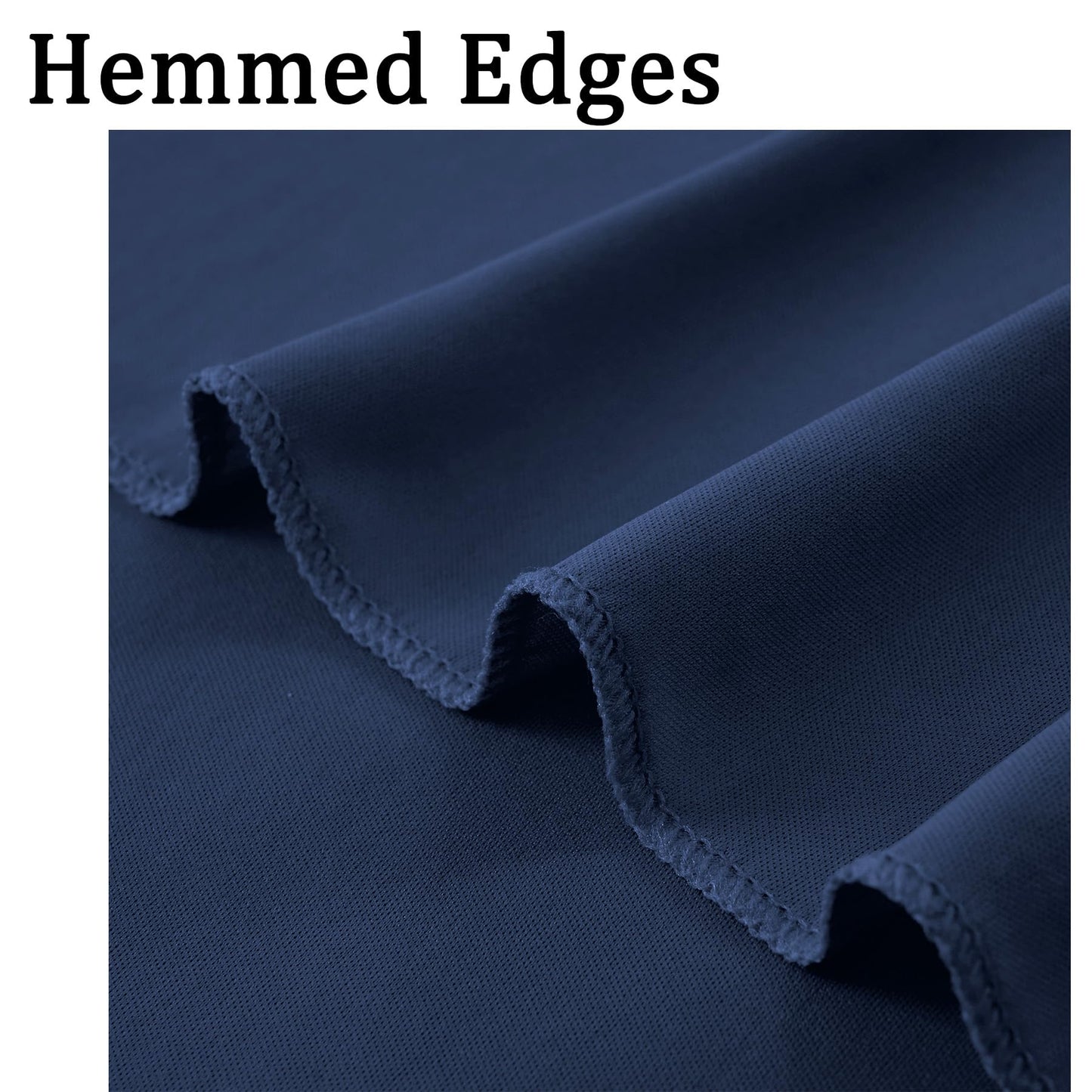 40ftx10ft Wrinkle Free Navy Blue Backdrop Curtains for Parties, Thick Polyester Backdrop Drapse 8 Panels 5x10ft for Weddings Birthday Photography Background Curtains