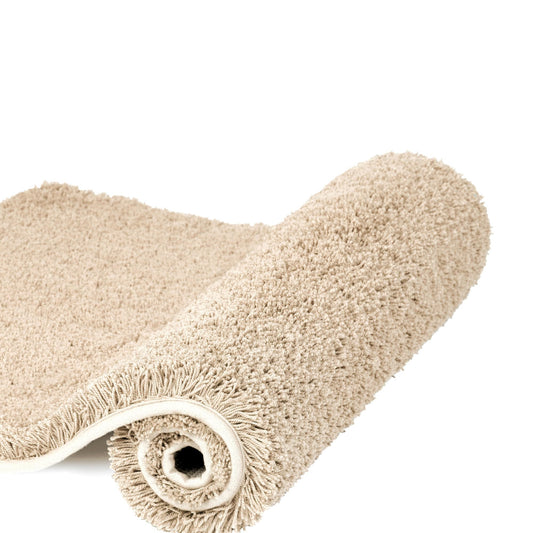Walensee Bathroom Rug Non Slip Bath Mat (16 x 24, Beige) Water Absorbent Soft Microfiber Shaggy Bathroom Mat Machine Washable Bath Rug Thick Plush Rugs for Shower
