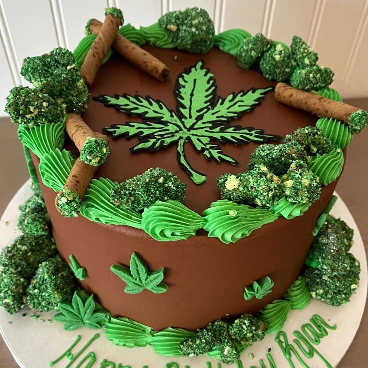 Weed Leaf Fondant Molds, Maple Leaf Silicone Molds, Plant Pot Leaves Cake Decorating Chocolate Tools for Baking Cupcake Topper Candy Cookie Dessert Clay Resin DIY Crafts Set of 2