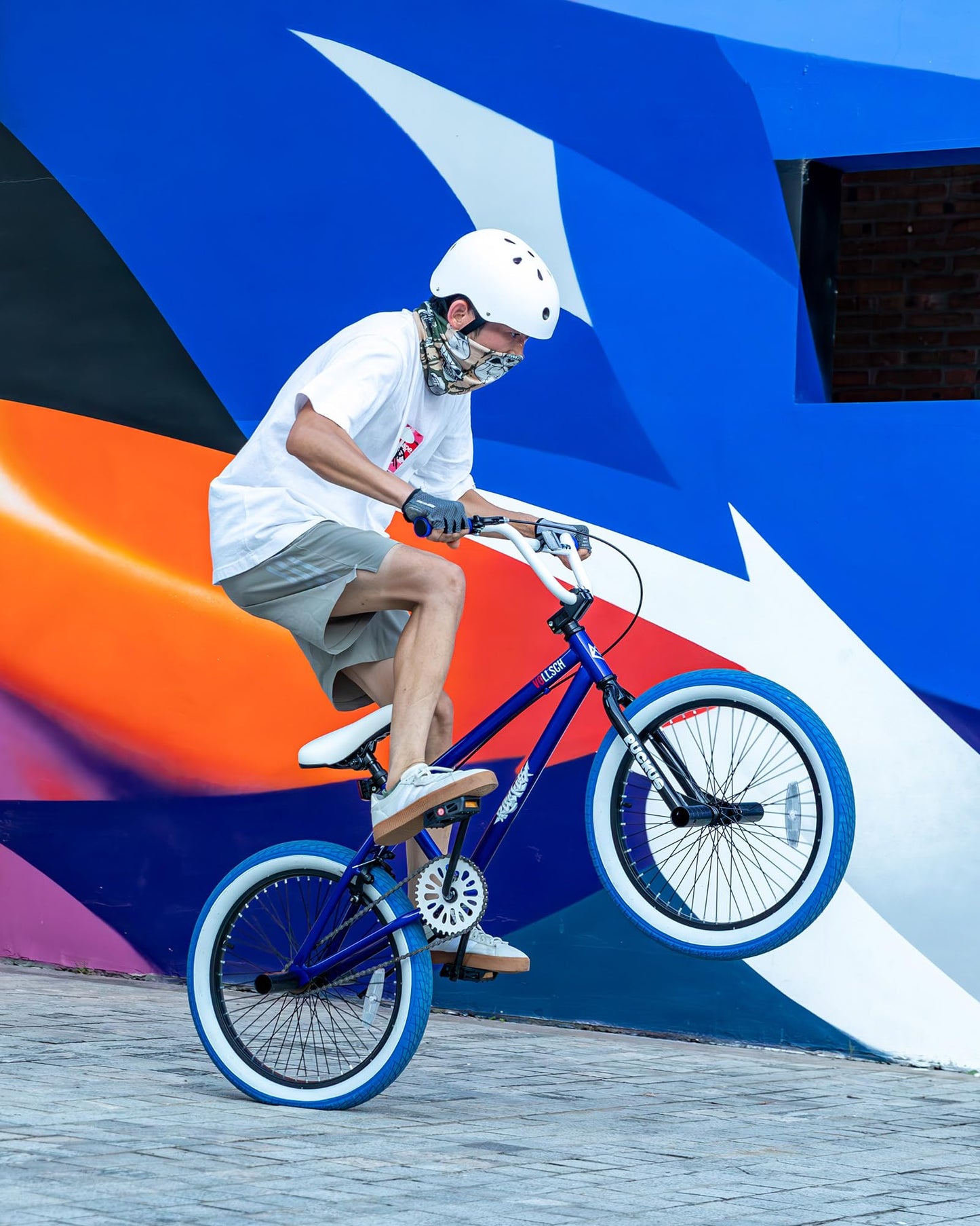 vollsch Freestyle BMX Bikes 20 Inch Kids Bicycle for 8-15 Years Old Teens, Boys, Girls, Beginner-Lever Riders, Blue