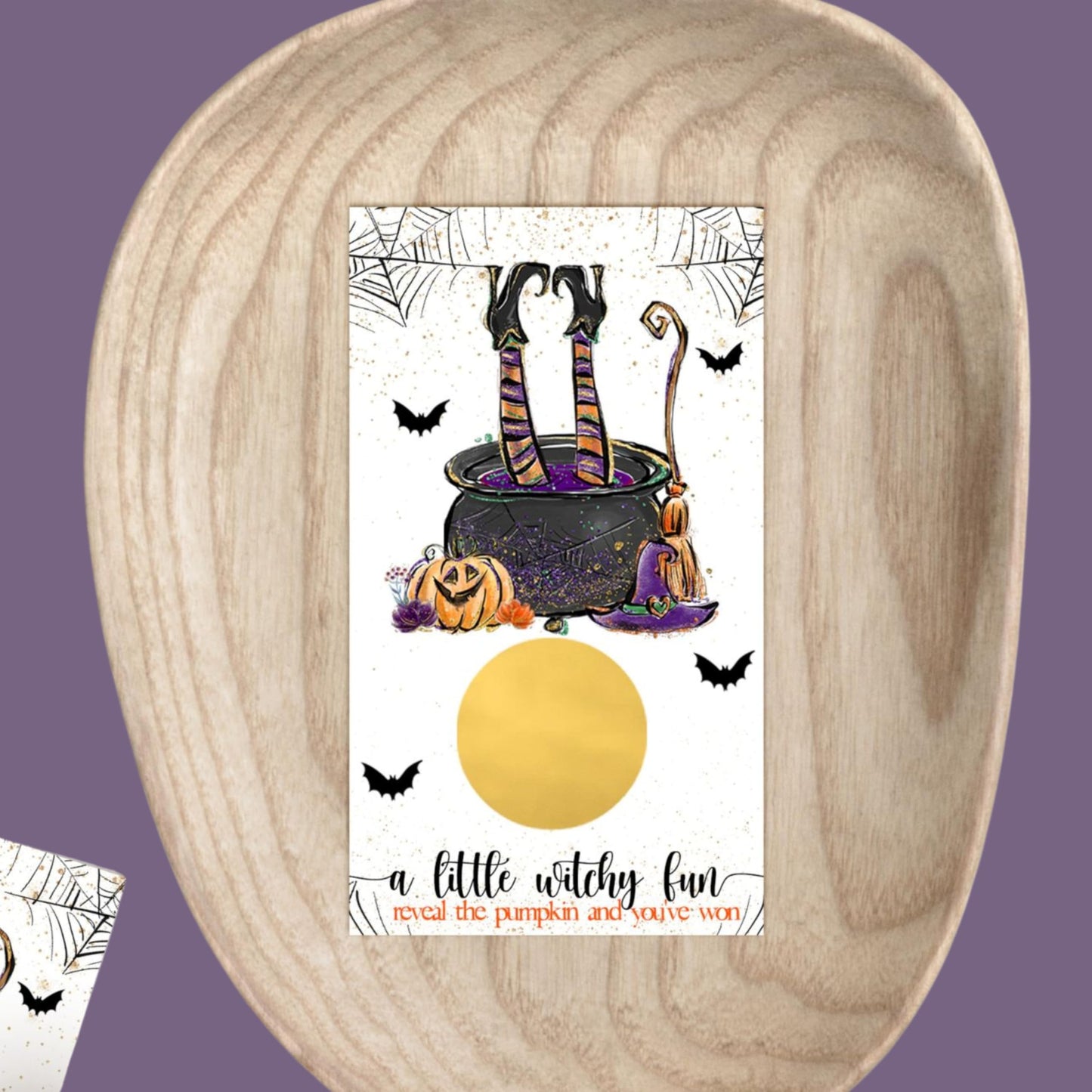 Witchy Fun Bridal Shower Scratch Off Cards (30 Pack) – Halloween Wedding Reception Activities, Lottery Giveaways, Girl’s Shower Party Favors, Bridal Shower Games, Spooky Celebration