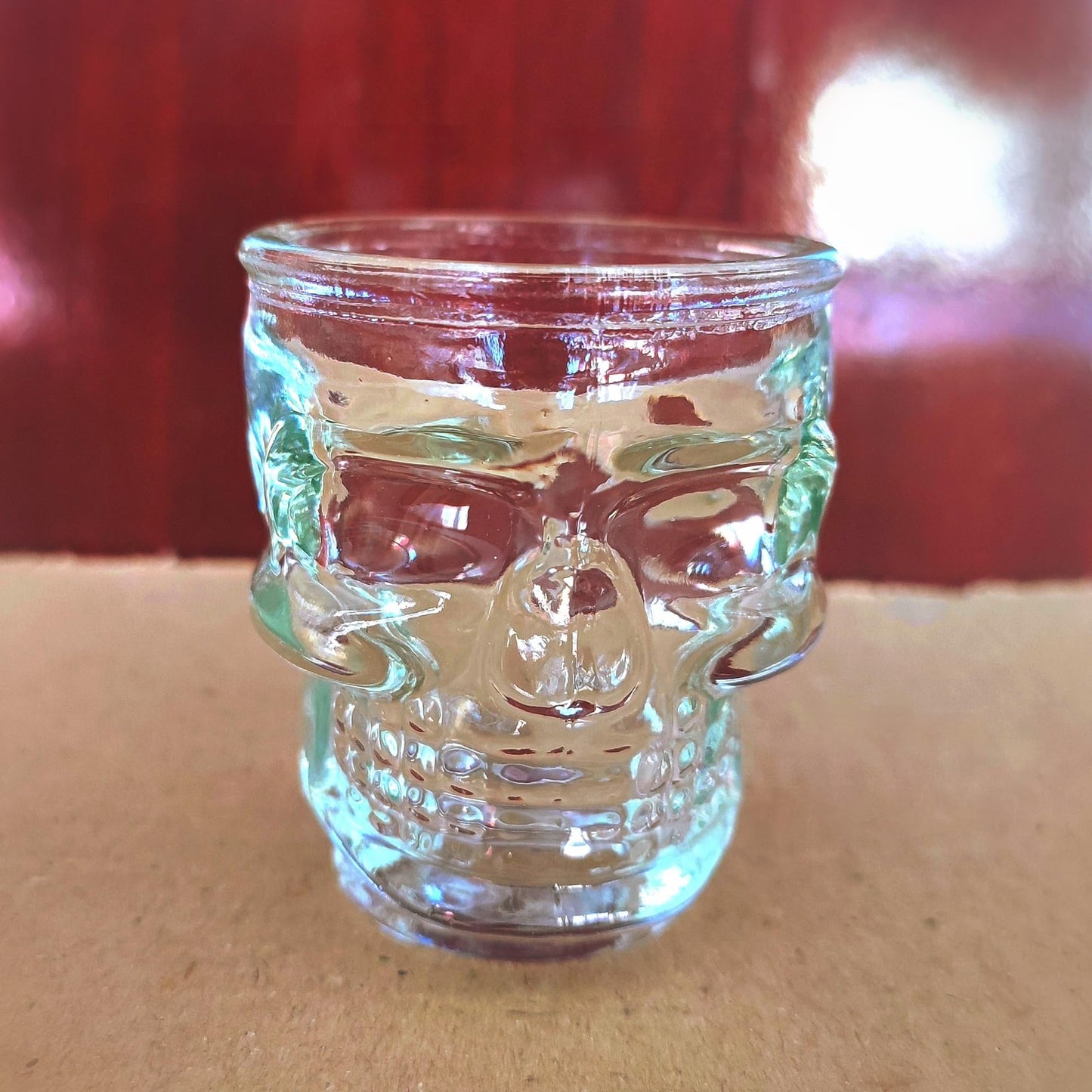 WOQIJENCV 50ml Shot Glasses Set of 6 | Reusable Clear Shot Glass for Vodka Shots, Rum, Brandy, Jello Shots | Heavy Base Shot Glass Set for Home Bar, Pub, Event, Party (Skull shaped)