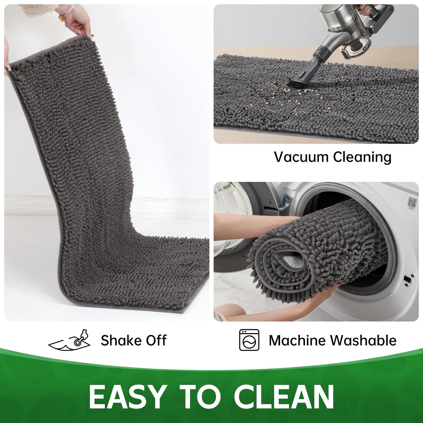 100pointONE Dog Door Mat Indoor Entrance, 72" x 36" Absorbent Quick-Drying Mud Mat for Dogs, Non-Slip Door Rugs for Entryway Indoor Washable, Soft Chenille Dog Mat for Muddy Paws