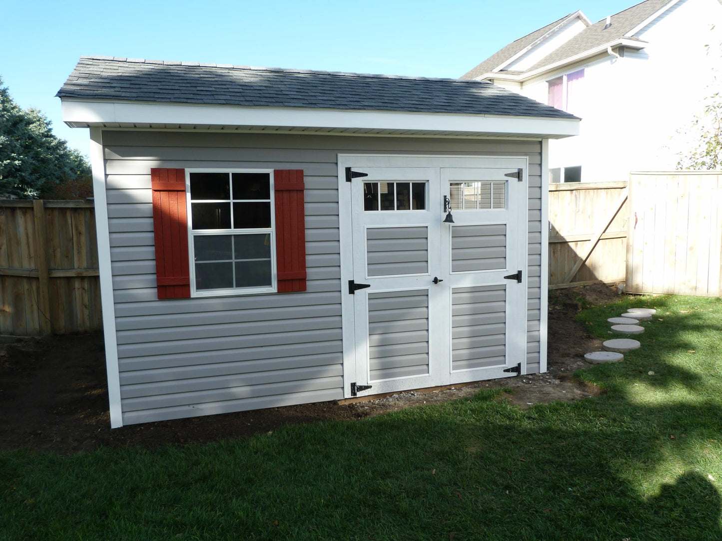 Shed Windows and More Shed Door Hardware Kit, 5" Hinges, T Handle, Heavy Duty Barrel Bolts (Double Door)