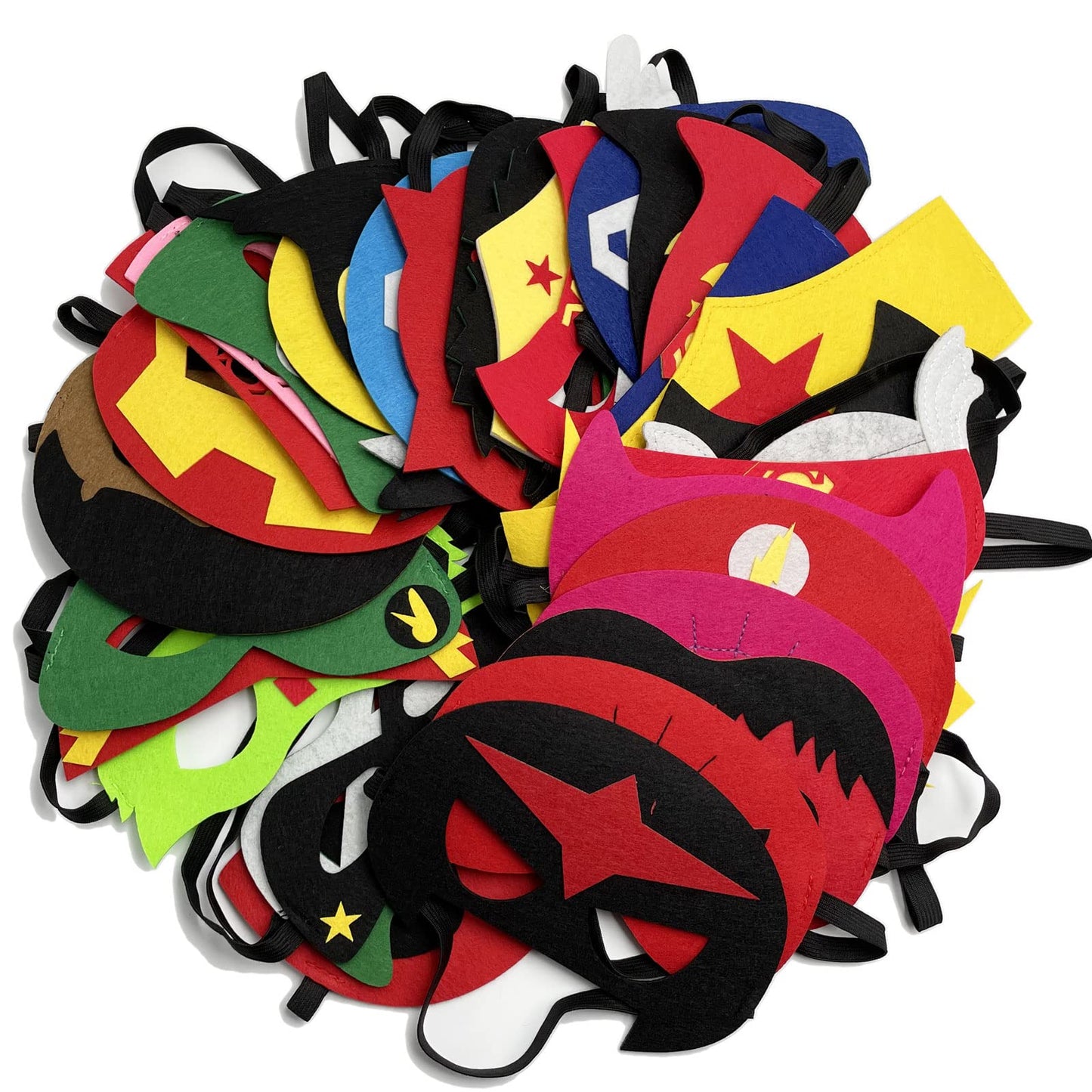 35 Packs Party Favors Masks for Kid, Cosplay Masks for Birthday, Hero Party Mask Children Masquerade Cosplay Eye Mask