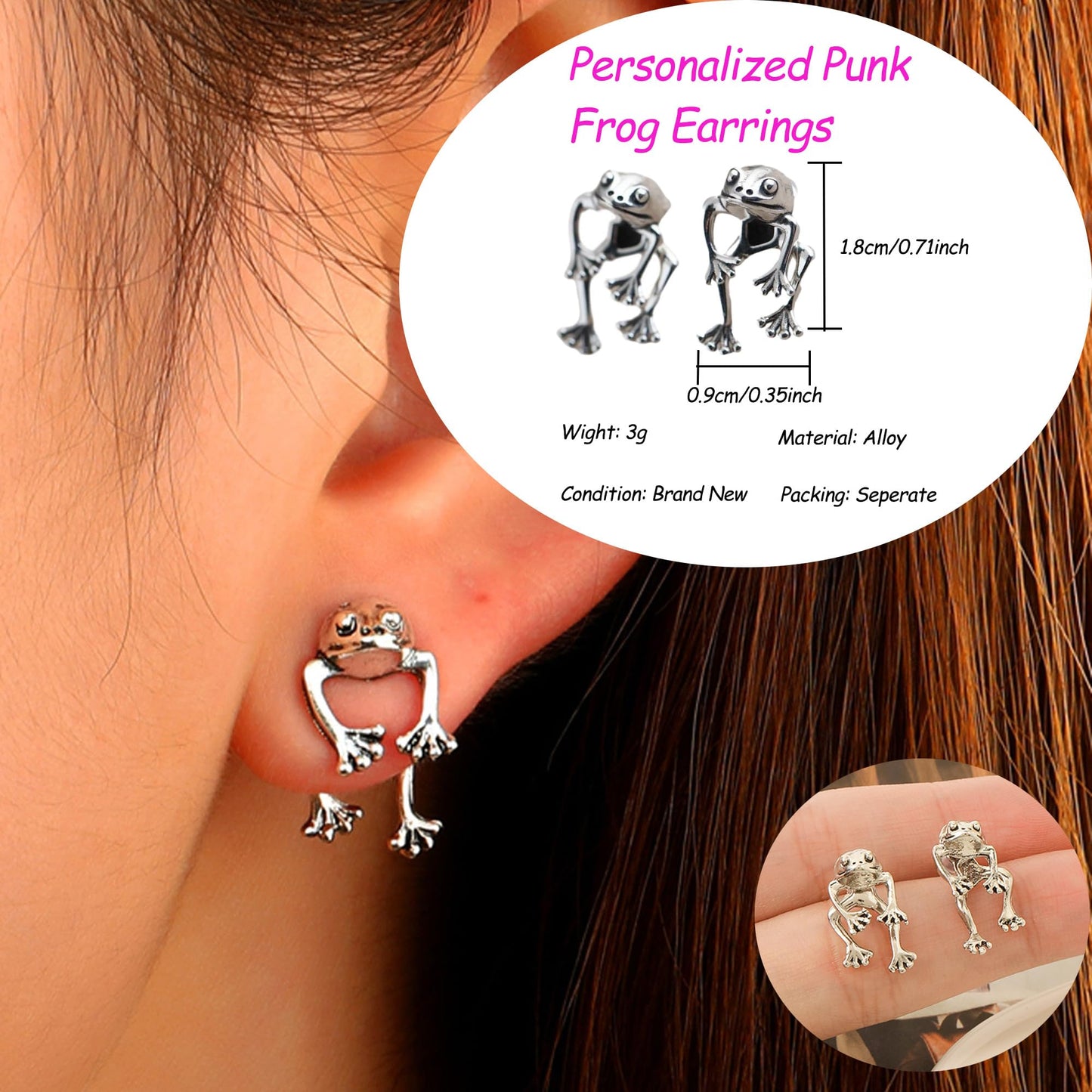 9 Pairs Gothic Skeleton Octopus Frog Unique Earrings for Women Men Vintage Dangle Earrings Scary Funny Statement Costumes Jewelry Human Skull Funny Jewelry (9 Pairs)