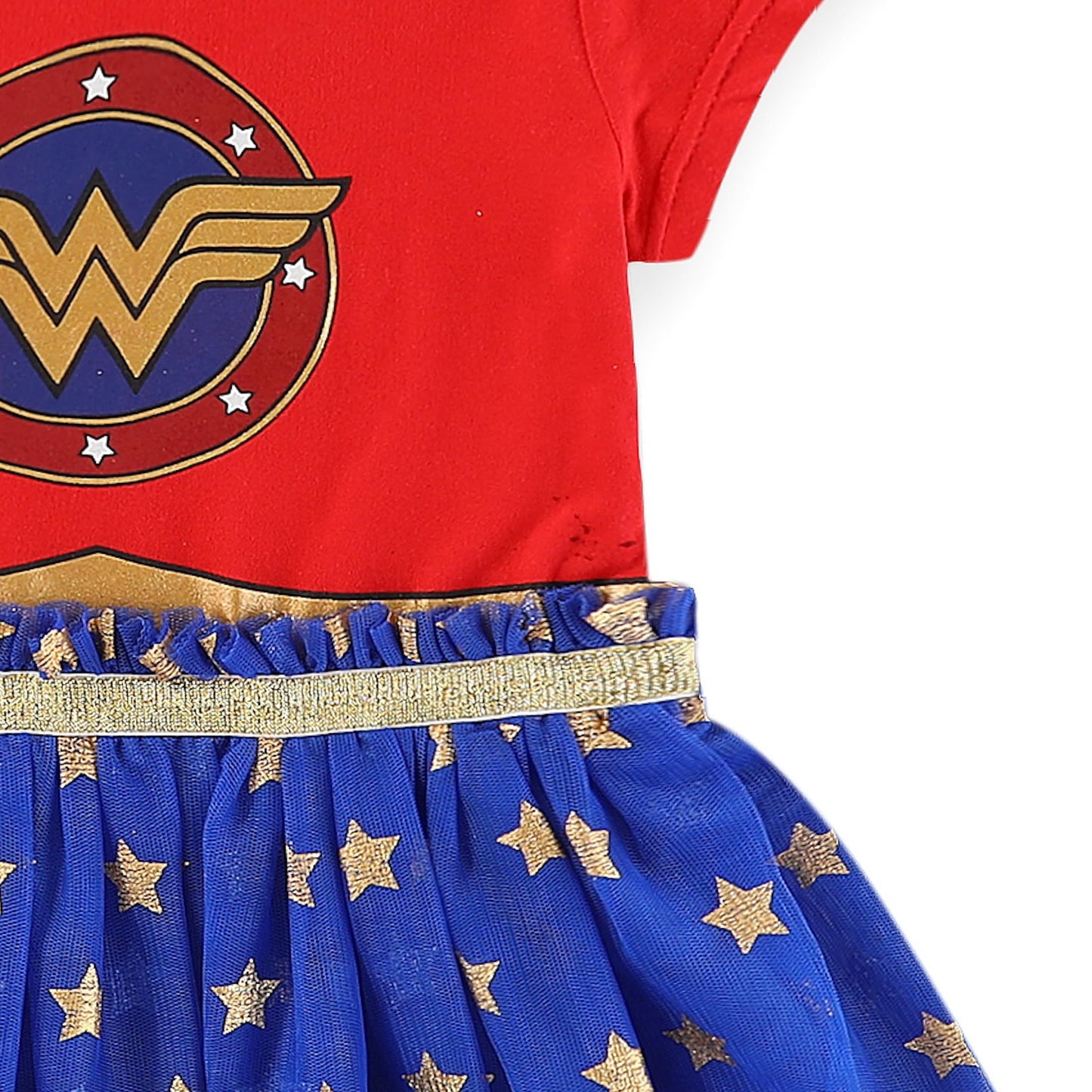 WARNER BROS Wonder Woman Girls Cosplay Hooded Tulle Dress for Toddler and Big Kids