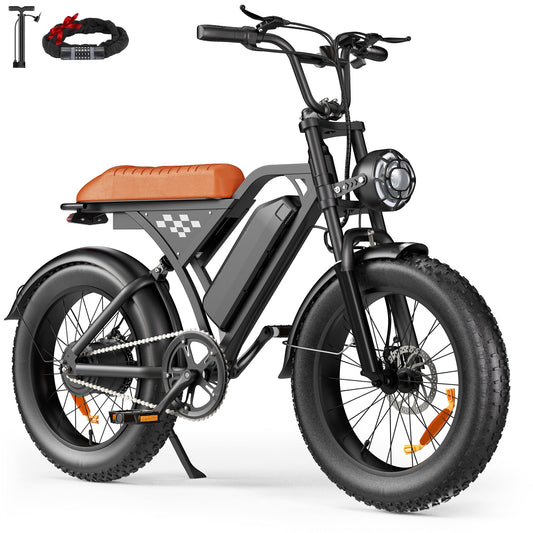 2025 Electric Bike for Adults 16"/20" 1000W 20mph 374.4Wh Commuting Fat Tire Full Suspension Electric Dirt Bike 55+ Pas Miles Long Seat Off Road Ebike Mountains UL2849