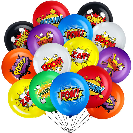 40 Pack Hero Balloons 12 Inches Hero Party Favors Latex Balloons Party Supplies Pets Decorations for Birthday