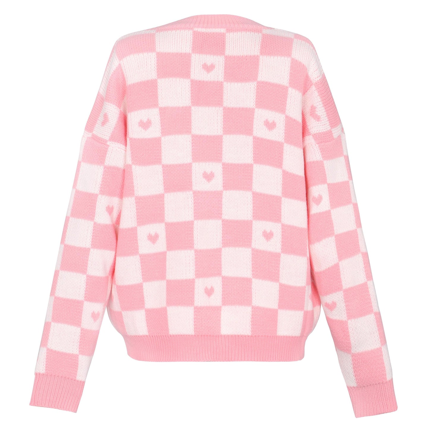 WANHONGYUE Cardigan Sweaters for Women Girls Long Sleeve Open Front Knit Cardigans JK School Uniform Pink S