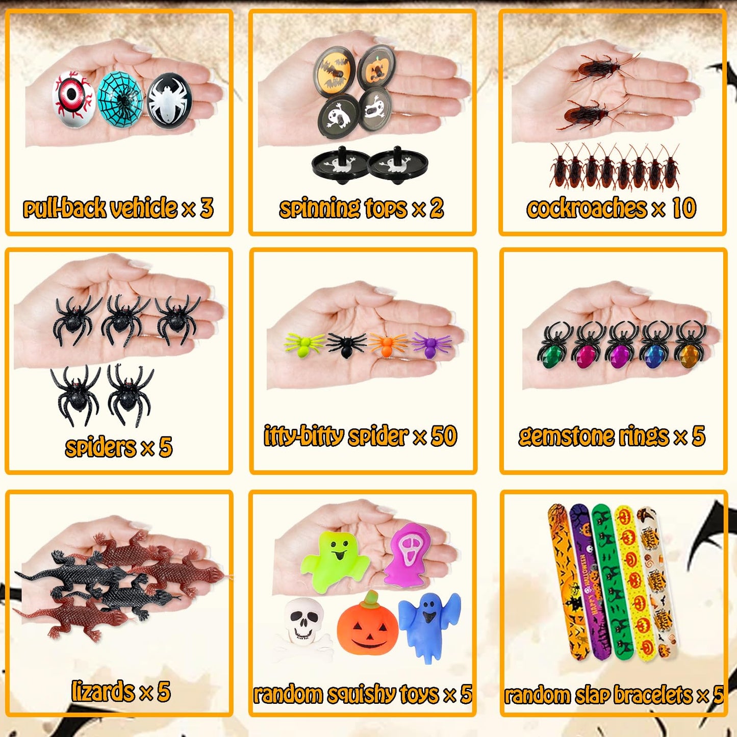 200PCS Halloween Party Favors Assortment Bulk, Halloween Toys for Kid Girls Boys Goodies Party Bags Stuffers Fillers Prizes for Trick or Treat Classroom Prize