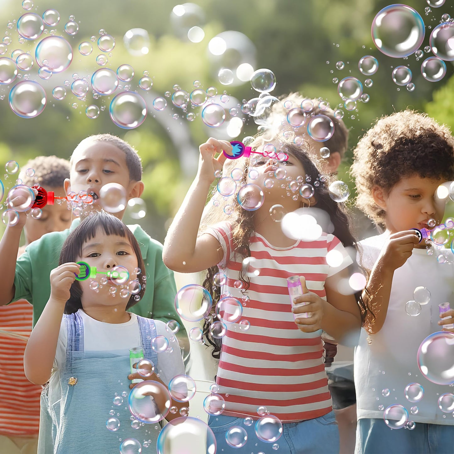 24Pcs Superhero Bubble Wands for Amazing Theme Party Favors - Kids and His Friends Birthday Party Supplies - Outdoor Summer Toys - Valentine Christmas Easter Gift - Spider Goodie Bag Stuffers