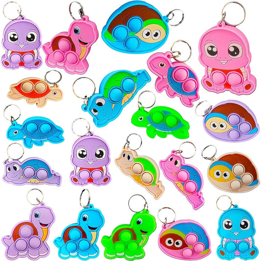 20 Packs Bulk Ocean Turtle Animal Classroom Students Prize, Mini Sea Creature Holiday Party Favors