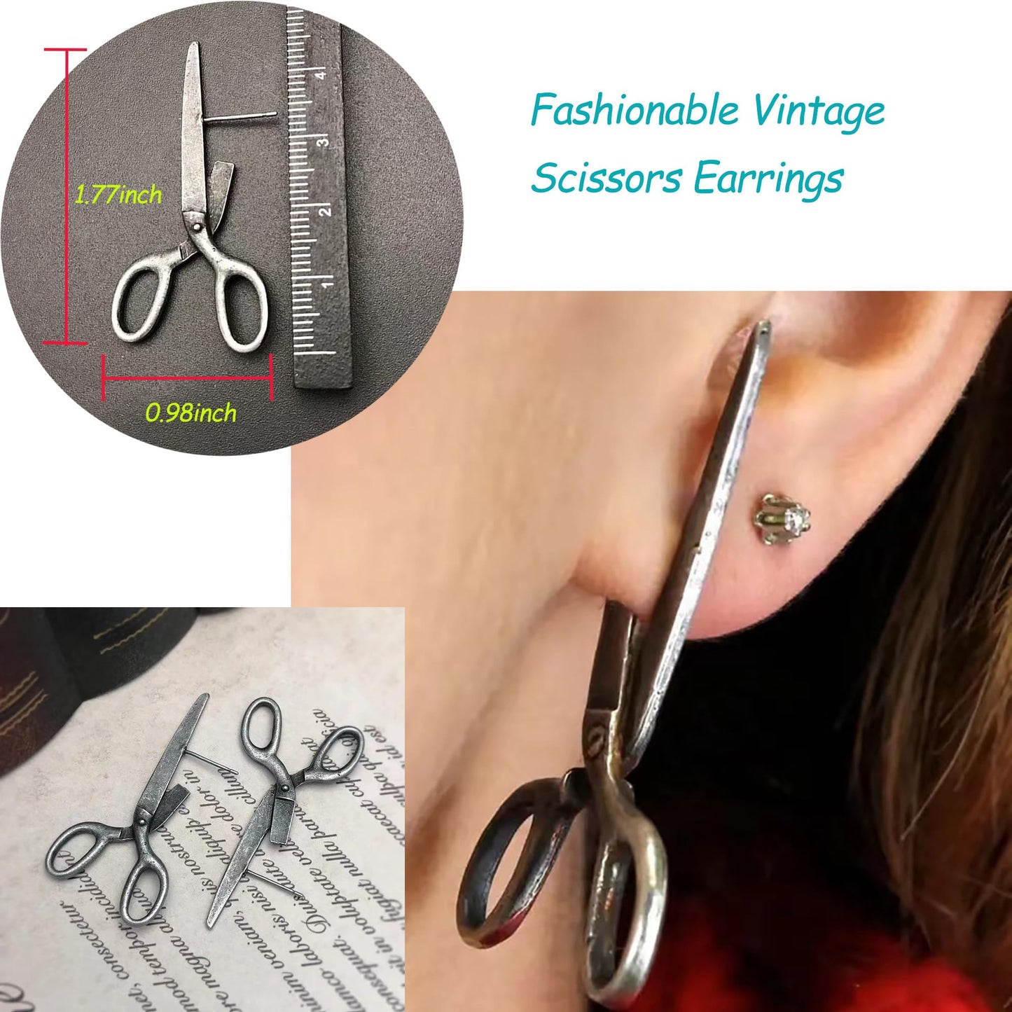 9 Pairs Gothic Skeleton Octopus Frog Unique Earrings for Women Men Vintage Dangle Earrings Scary Funny Statement Costumes Jewelry Human Skull Funny Jewelry (9 Pairs)