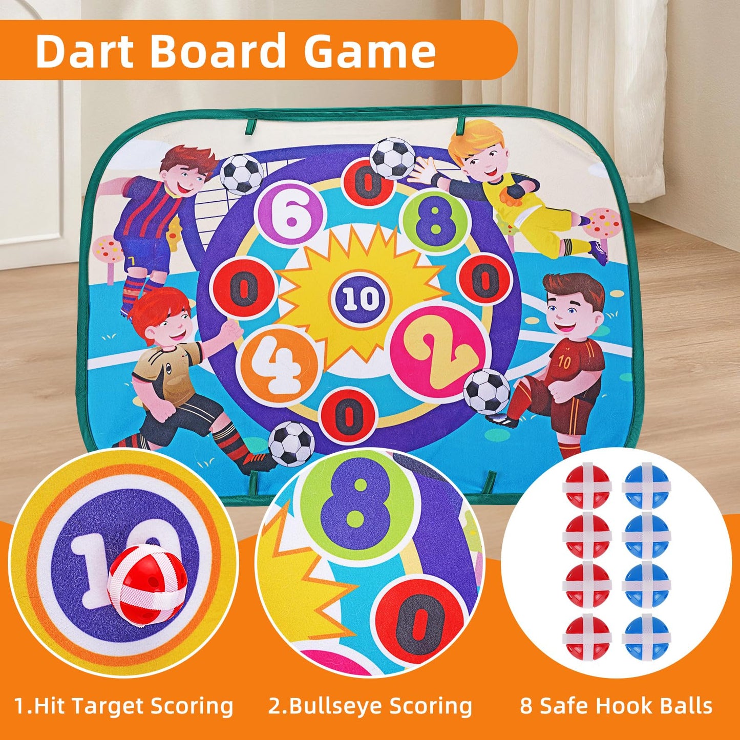 32Inch Bean Bag Toss Game Toy, Outdoor Toys for Toddlers Football Toys, Outdoor Activities for Kids Ages 3-5 Lawn Games for Kids