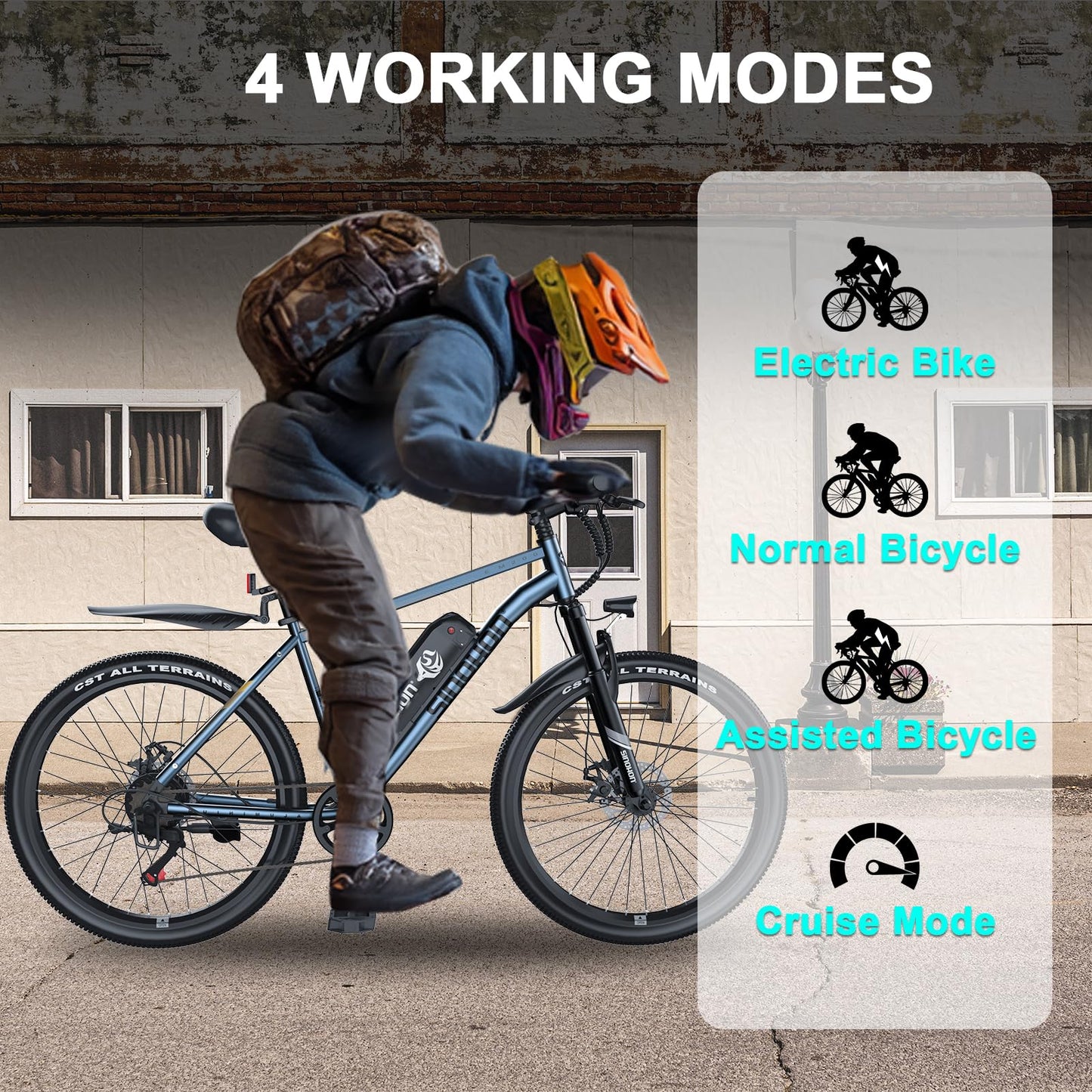 26" Electric E Bike for Adults, E-Bike Commuter – 500W Brushless Motor, 36V 10.4AH Battery, 7-Speed Gear, 20MPH Top Speed, 37+ Miles Long Range – Certified to UL 2849 (36V 10.4AH Blue)