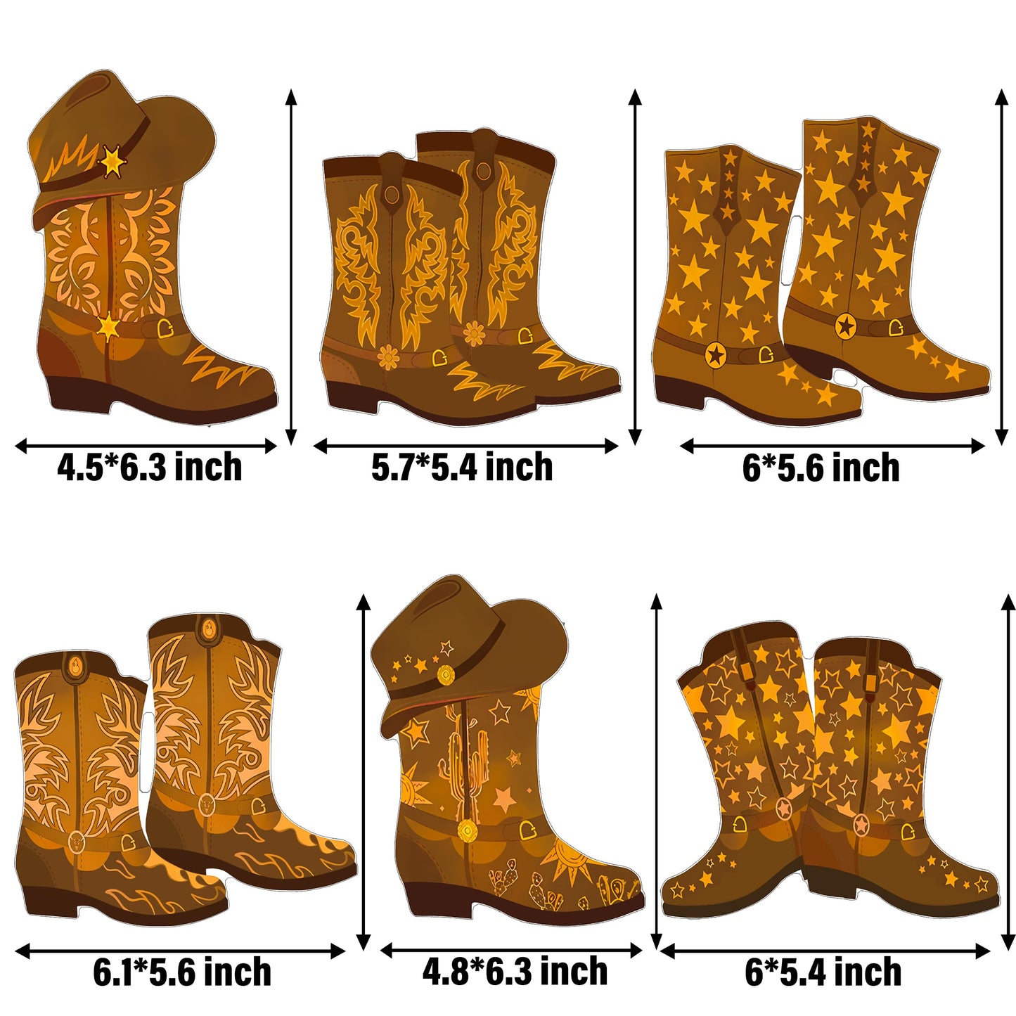 20pcs Cowboy Boots Hanging Swirls Western Theme Party Decorations Wild West Party Ceiling Streamers for Rodeo Cowgirl Cowboy Birthday Party Decorations Bachelorette Baby Shower Supplies