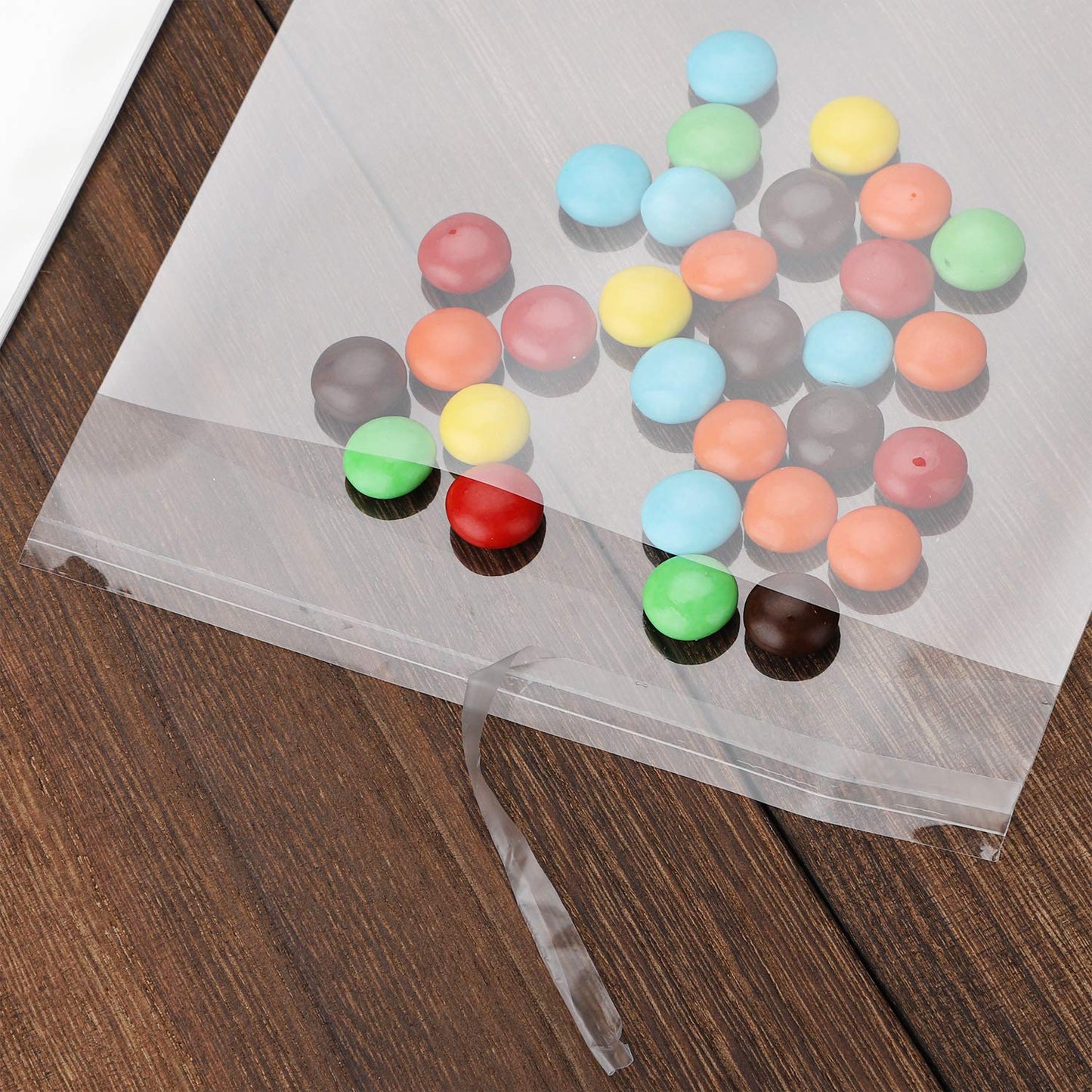 100 pcs Clear 7" x 10" Self Seal Cello Cellophane Bags Resealable Poly Bags 2.8 mils for Cookie, Candy, Gift Bakery, Prints, Photos, Cards , Party