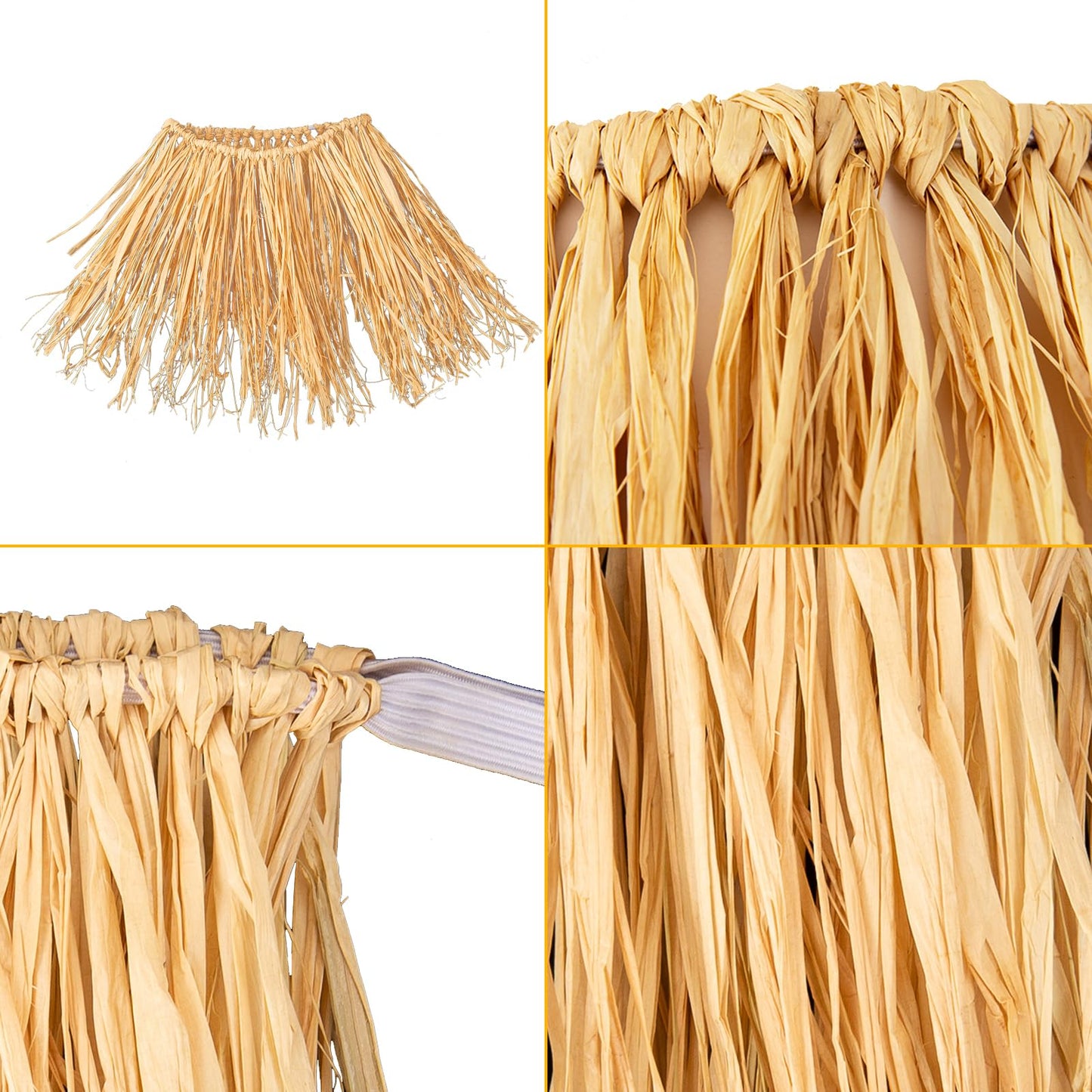 welezhu 5 Pieces Scarecrow Costume Set Include Raffia Scarecrow Straw Kit Scarecrow Hat for Halloween Harvest Party Accessory