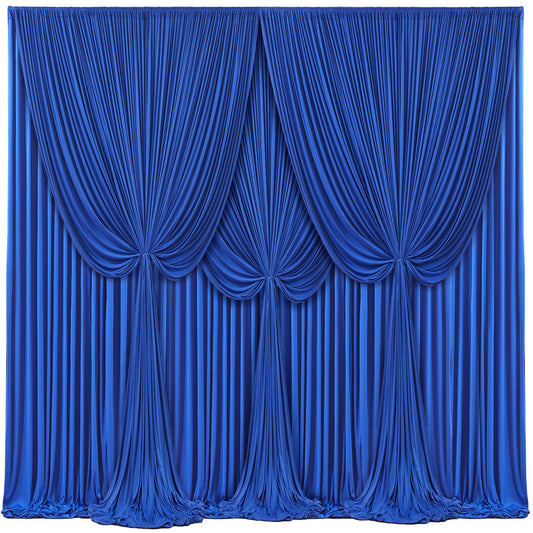 4 Panels Royal Blue Backdrop Curtains for Wedding Party Wrinkle Free Backdrops Curtain Drapes Fabric Decorations Photo Back Drop Cloth for Baby Shower Photography Stage Reception 20ft(W) x 12ft(H)