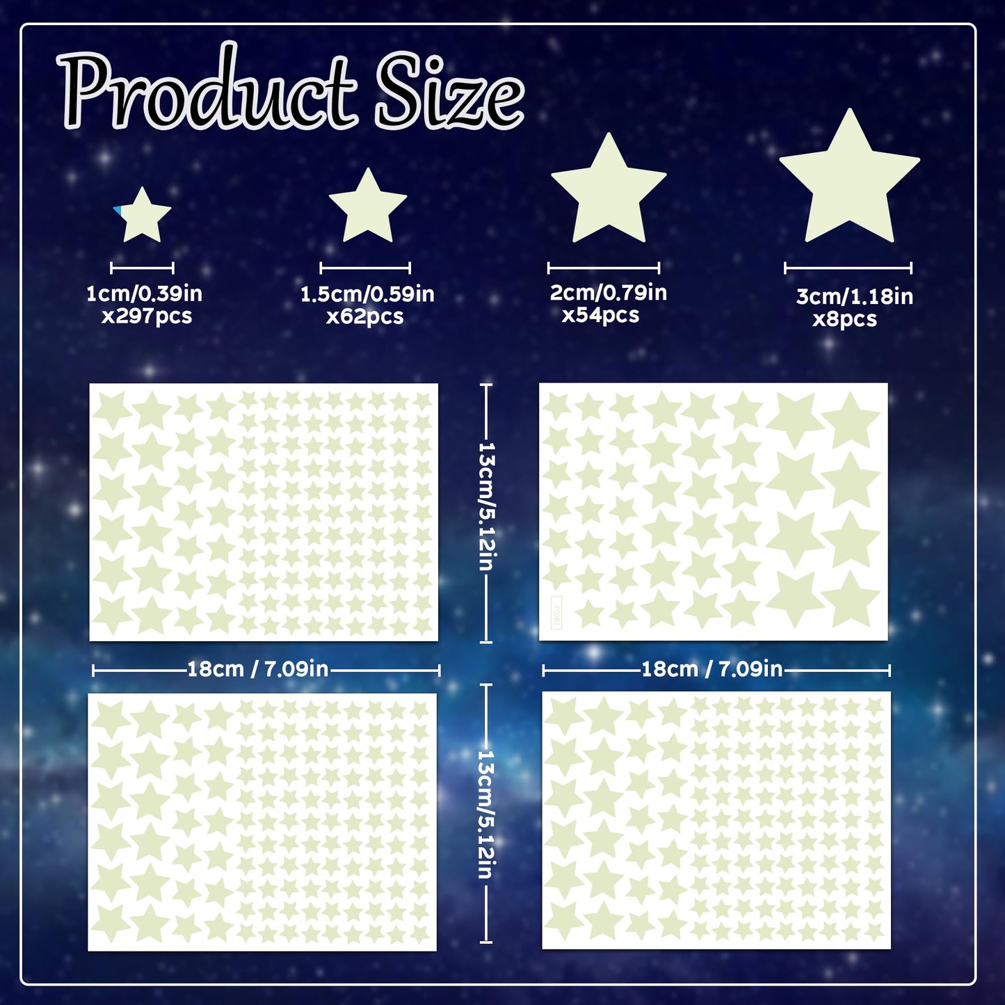421Pcs Glow in The Dark Stars Ceiling Stars Glow in Dark Space Planet Universe Galaxy Wall Decals Glow in The Dark Wall Stickers for Boys Girls Kid Bedroom Living Room Decor Christmas Gift
