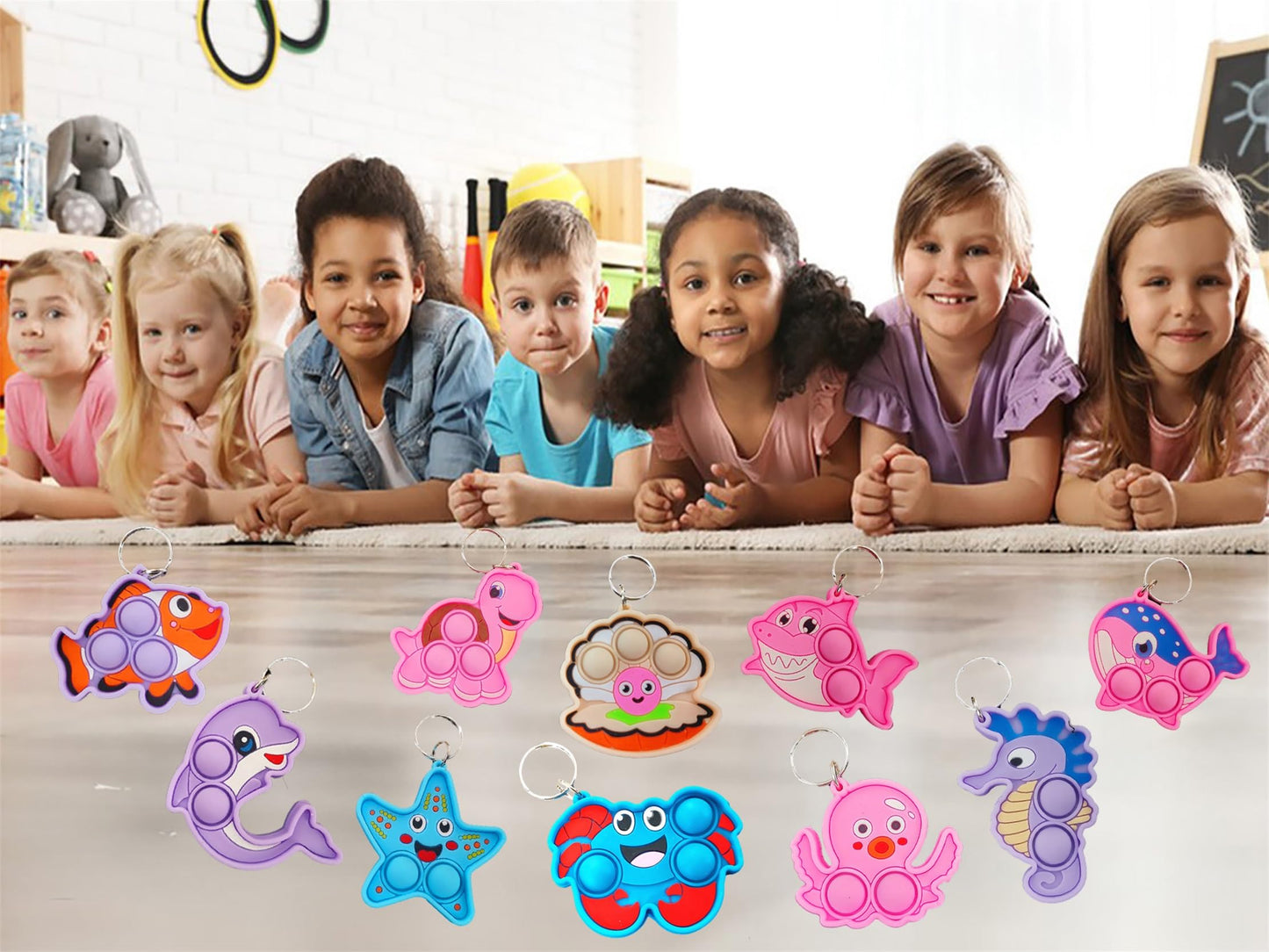 20 Packs Bulk Ocean Animal Classroom Students Prize, Mini Sea Creature Holiday Party Favors