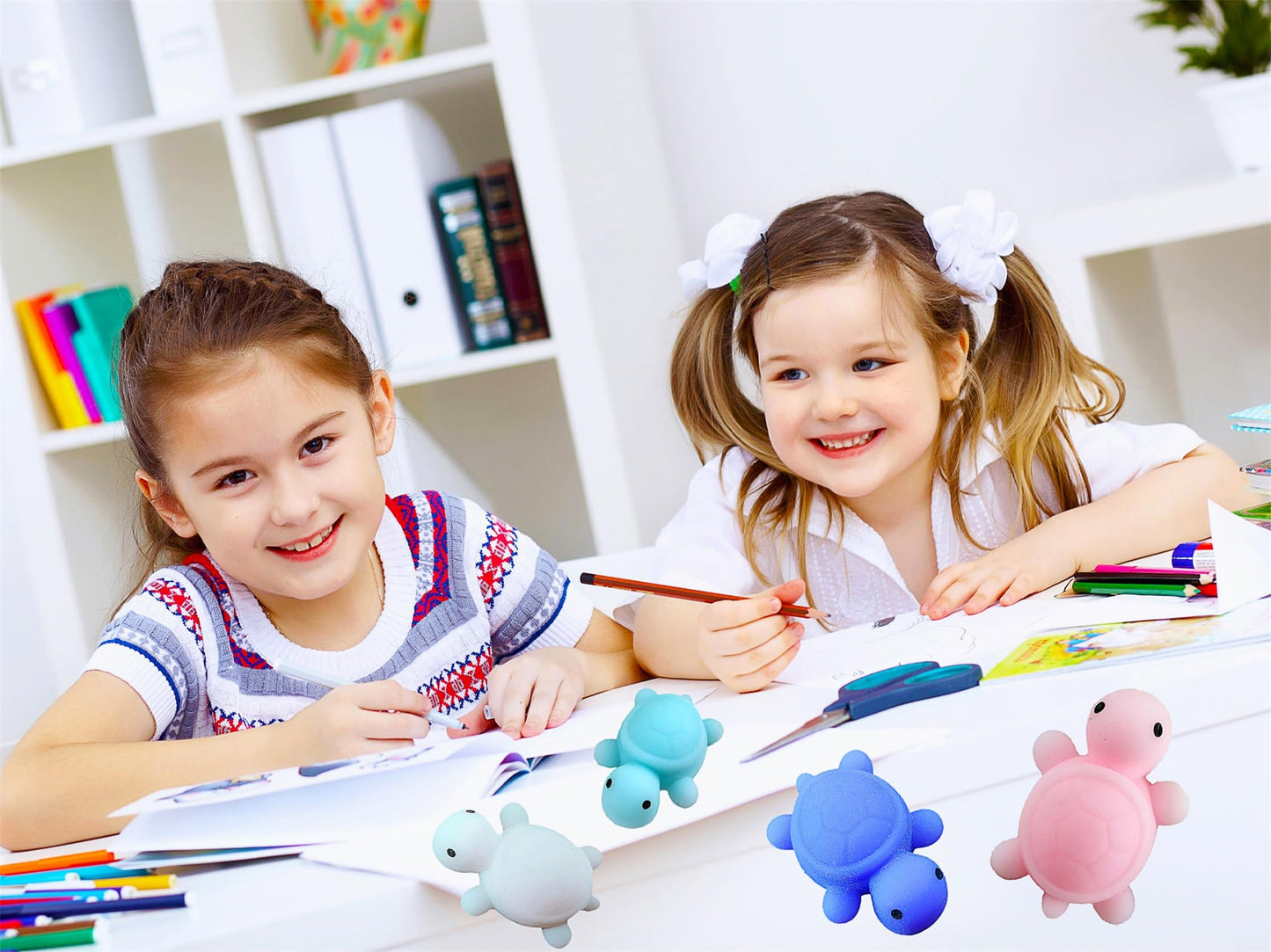 30 Packs Bulk Squeeze Ocean Turtle Classroom Students Prize,Goodie Bag Stuffers, Mini Squishy Animal Holiday Rewards Party Favors