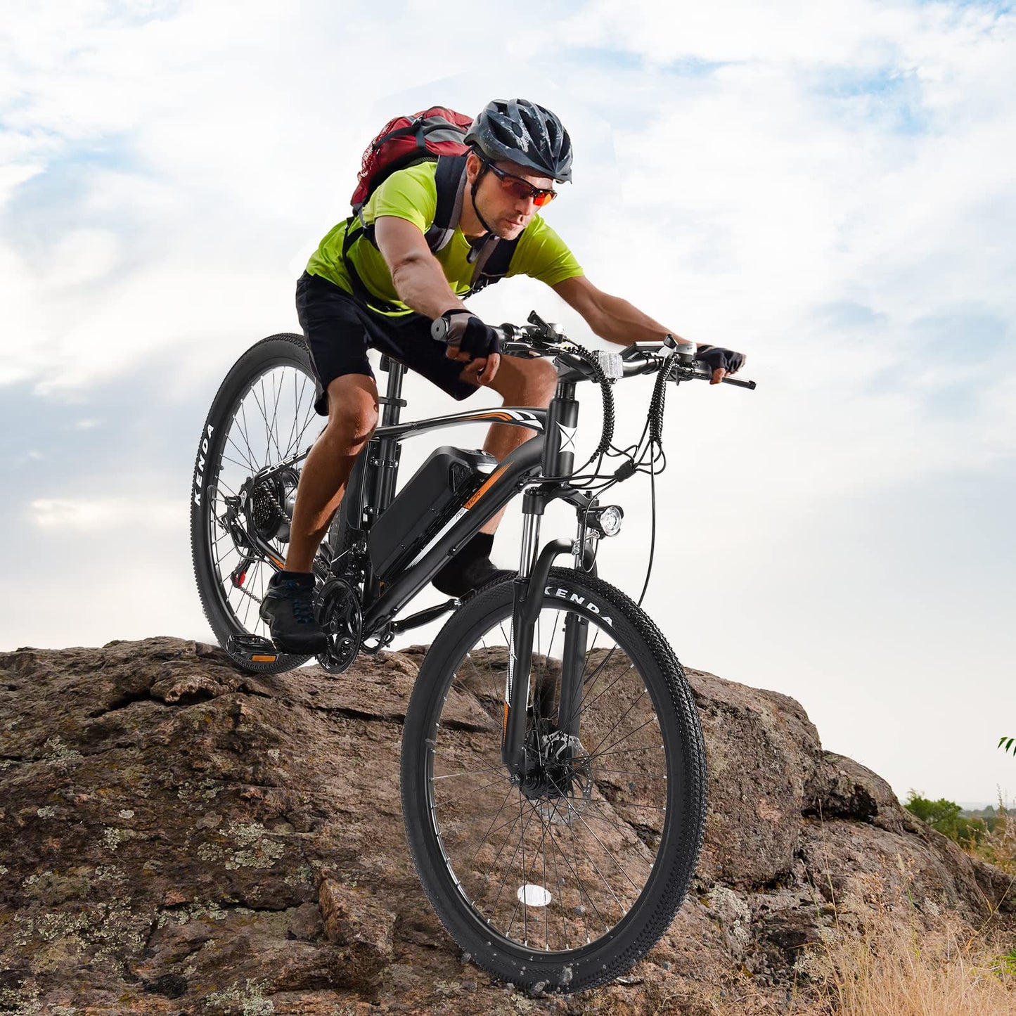 PEXMOR Peak 750W Electric Bike for Adults, 21 Speed Mountain Commuter Ebike, 50Miles 20MPH, 48V 13AH Removable Battery, 27.5" Fat Tire Electric Bicycle, with Lockable Suspension Fork