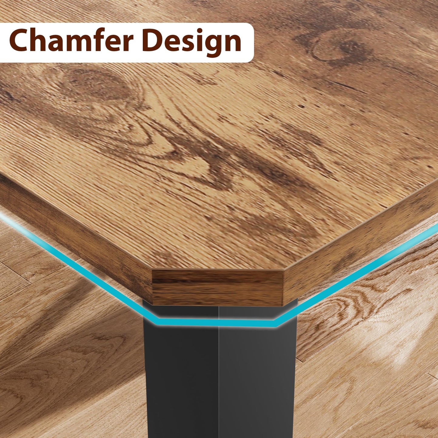 78.7 Inch Long Computer Double Desk, Large Industrial Office 2 Person Desk Workstation, Study Writing Wide Table,Modern Style Laptop Desk Tables for Home Office Bedrooms