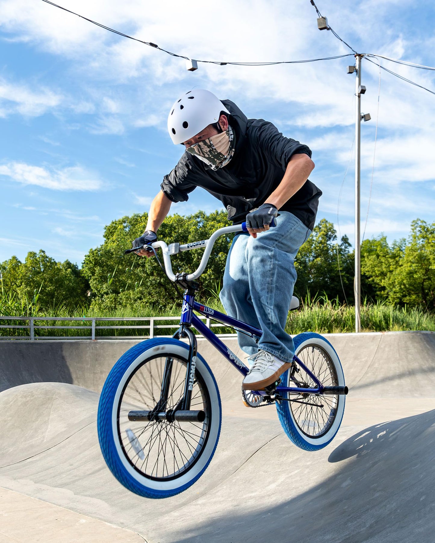 vollsch Freestyle BMX Bikes 20 Inch Kids Bicycle for 8-15 Years Old Teens, Boys, Girls, Beginner-Lever Riders, Blue
