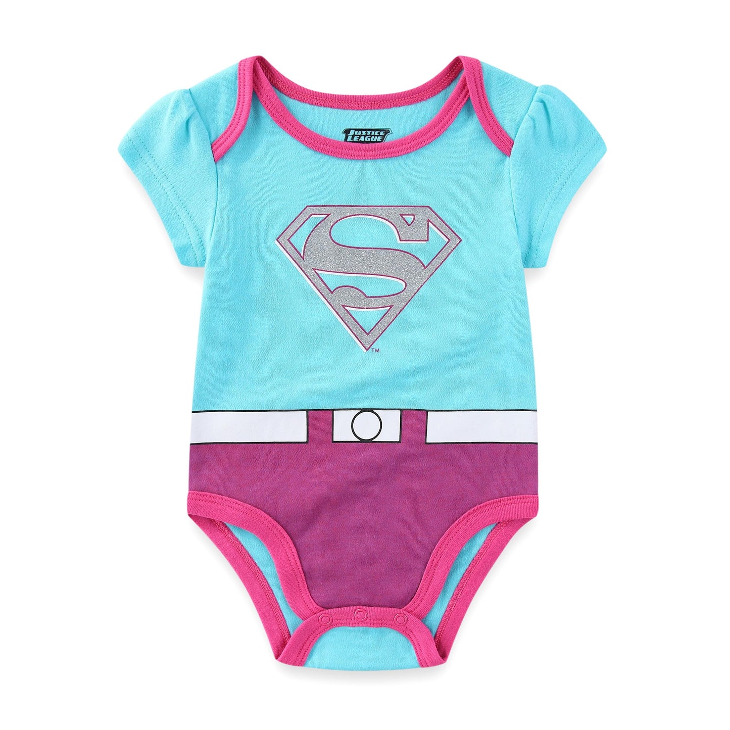 WARNER BROS DC Comics Girls Short Sleeve Bodysuit 5 Pack for Newborn and Infant