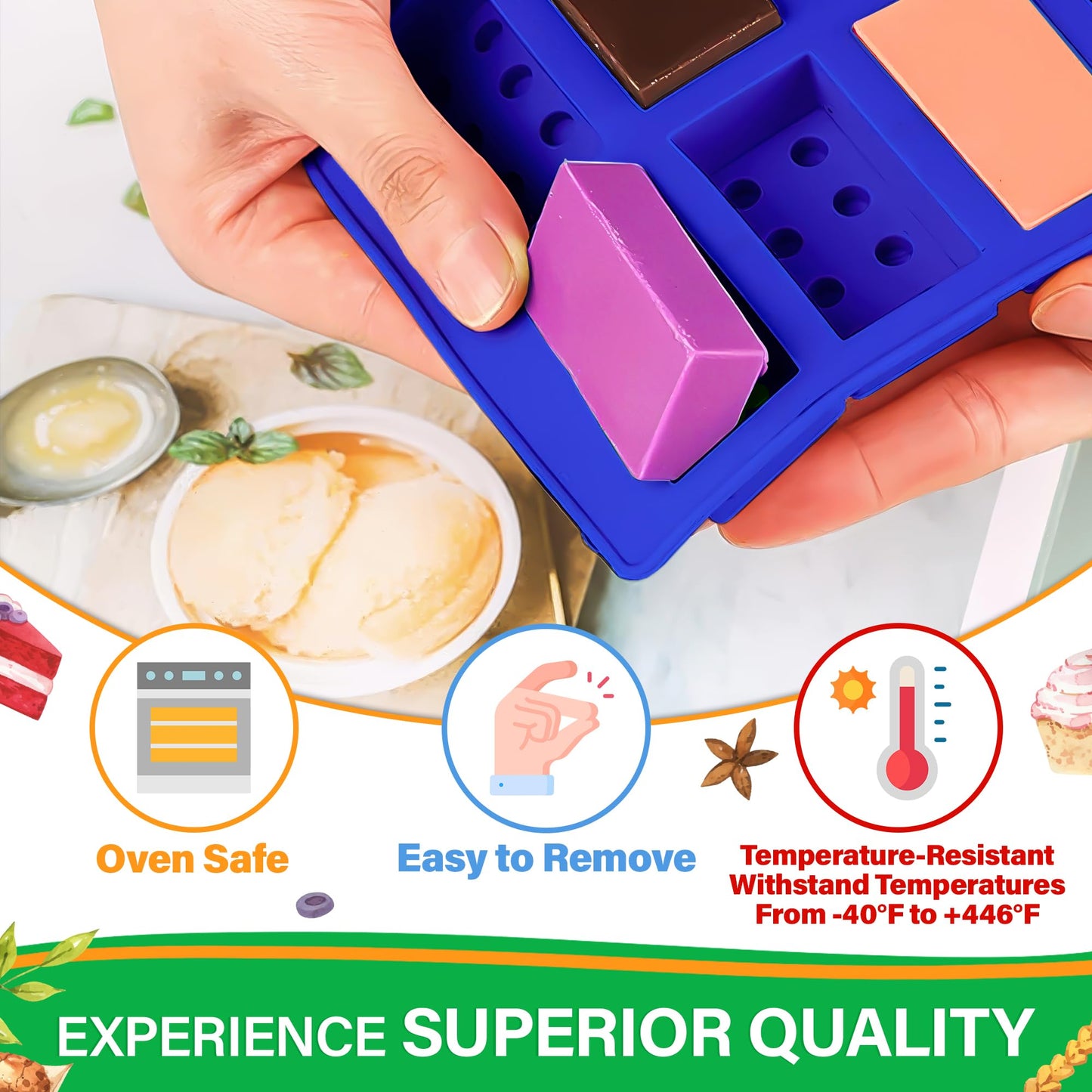 6 Pcs Silicone Molds for Chocolate – Fun Robot & Brick Non-Stick Shapes, Heat-Resistant, Easy to Use and Clean – Chocolate Molds Silicone Design for Candy, Ice, Gelatin, Gummy, and Cake Decorating