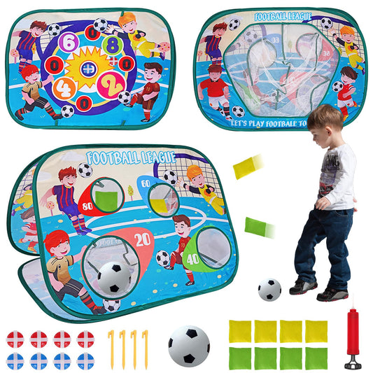 32Inch Bean Bag Toss Game Toy, Outdoor Toys for Toddlers Football Toys, Outdoor Activities for Kids Ages 3-5 Lawn Games for Kids