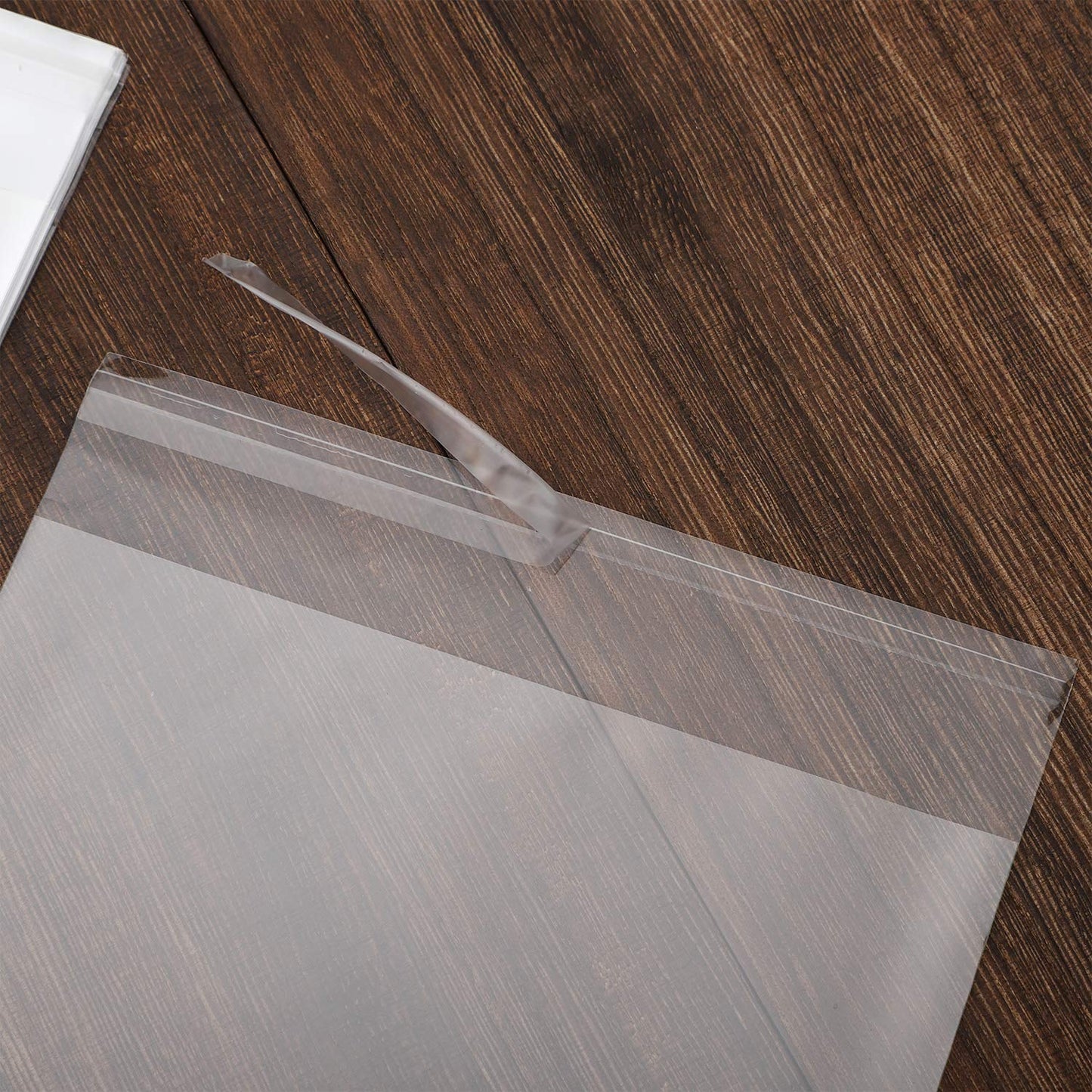 100 pcs Clear 7" x 10" Self Seal Cello Cellophane Bags Resealable Poly Bags 2.8 mils for Cookie, Candy, Gift Bakery, Prints, Photos, Cards , Party