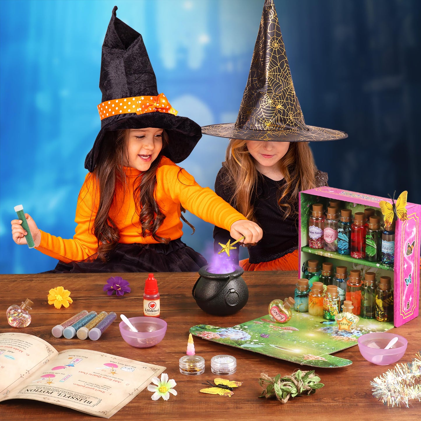 wookidel Fairy Magic Craft Kit for Kids with 20PCS Potion Bottles - Fairy Magical Potions Making Craft Kit - Gift for Christmas, Birthday, Creative Art Craft Kit for Girls Boys 6 7 8 9 10 Year Old
