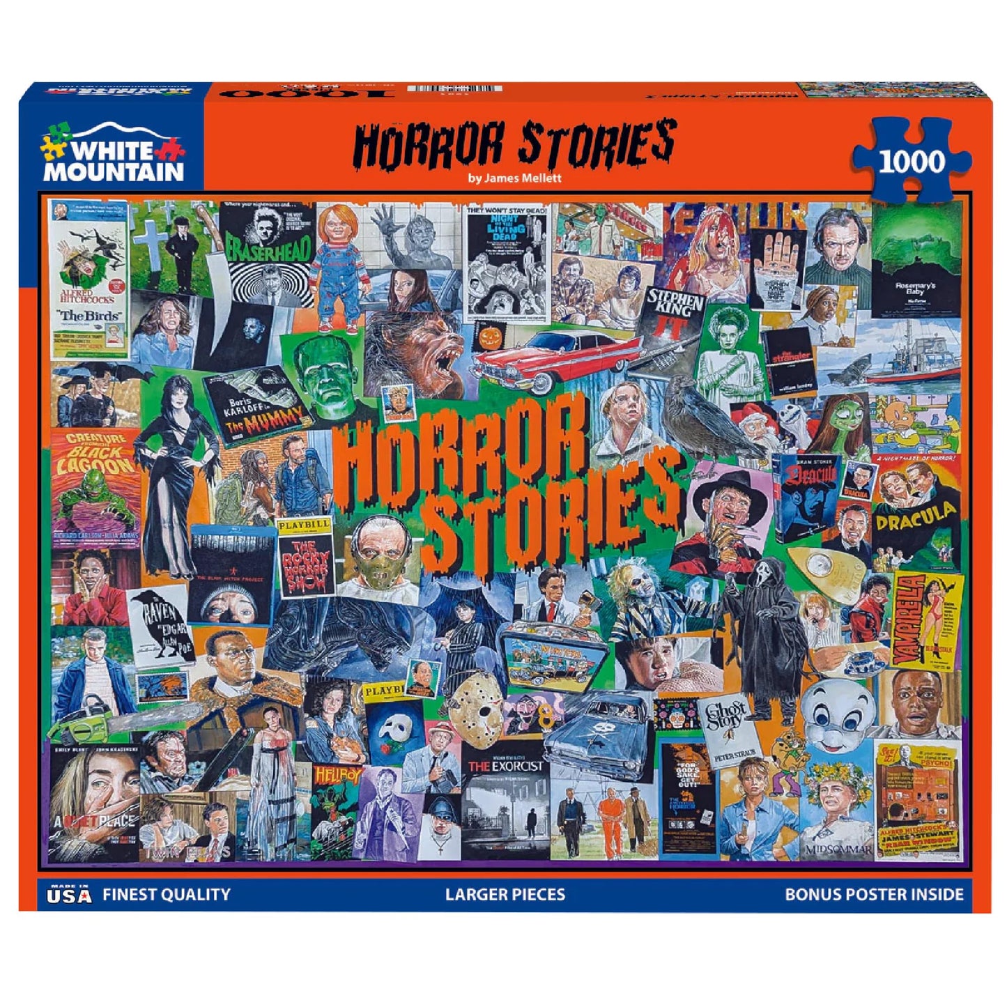 White Mountain Horror Stories Halloween Puzzles 1000 Pieces Jigsaw Puzzle for Fall and Autumn
