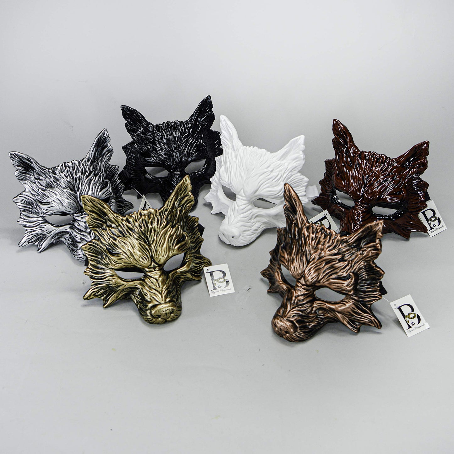Wolf Mask Animal Masquerade Ball Wolves Mask Halloween Cosplay Costume Mask Party Masks Props (Gold)